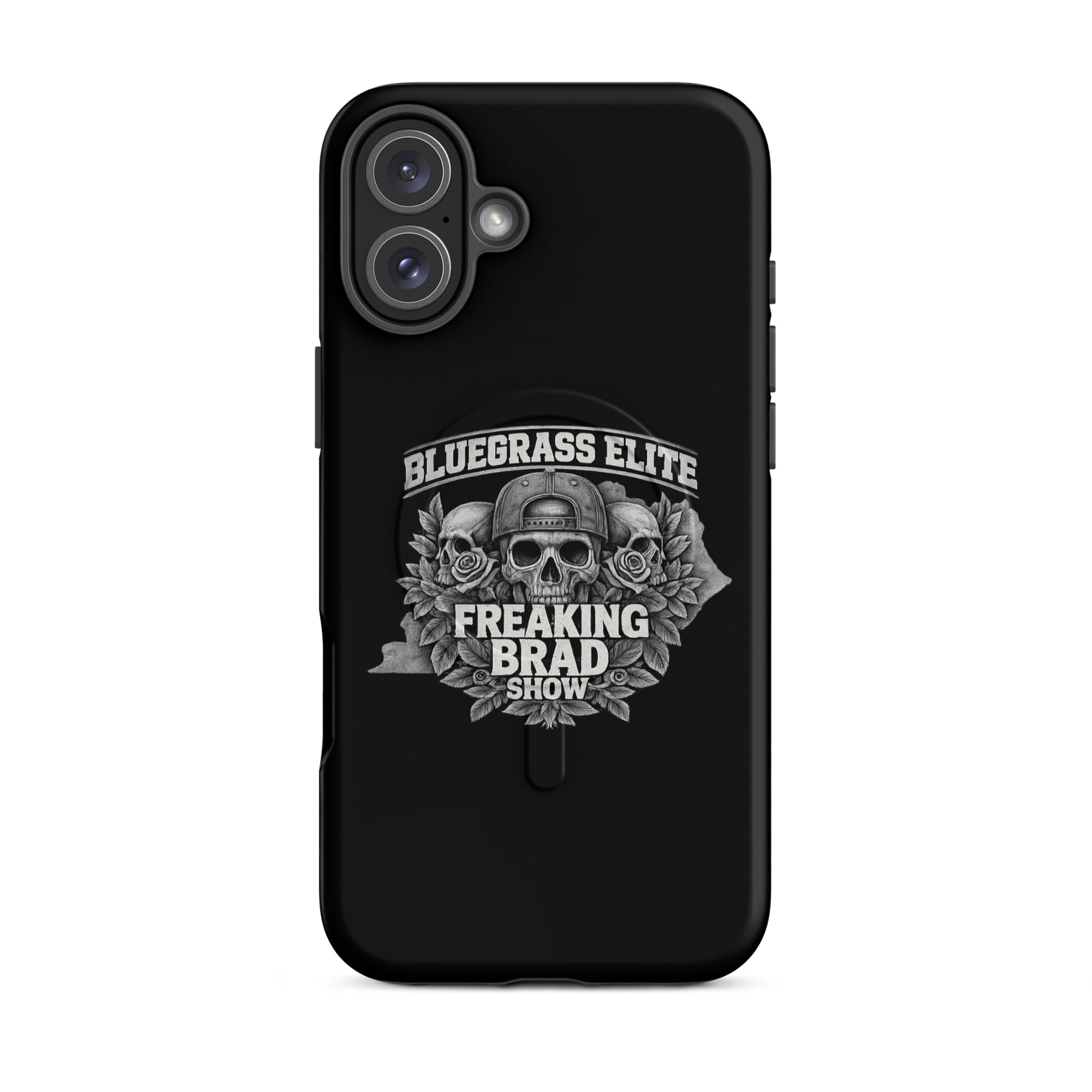 Freaking Brad Show iPhone Case | MagSafe Tough Cover | Skull Rose Design - Bluegrass Elite Apparel LLC