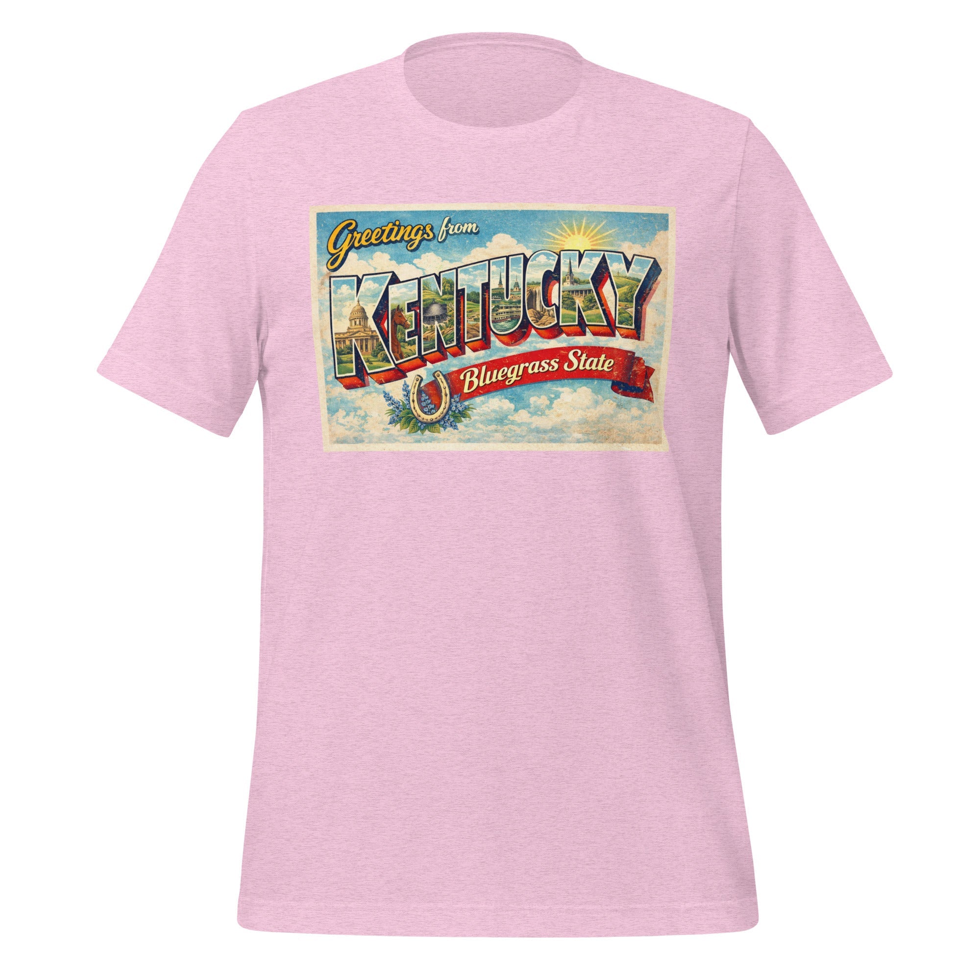 Greetings from Kentucky T-Shirt | Vintage Postcard Design | Classic Cotton - Bluegrass Elite Apparel LLC