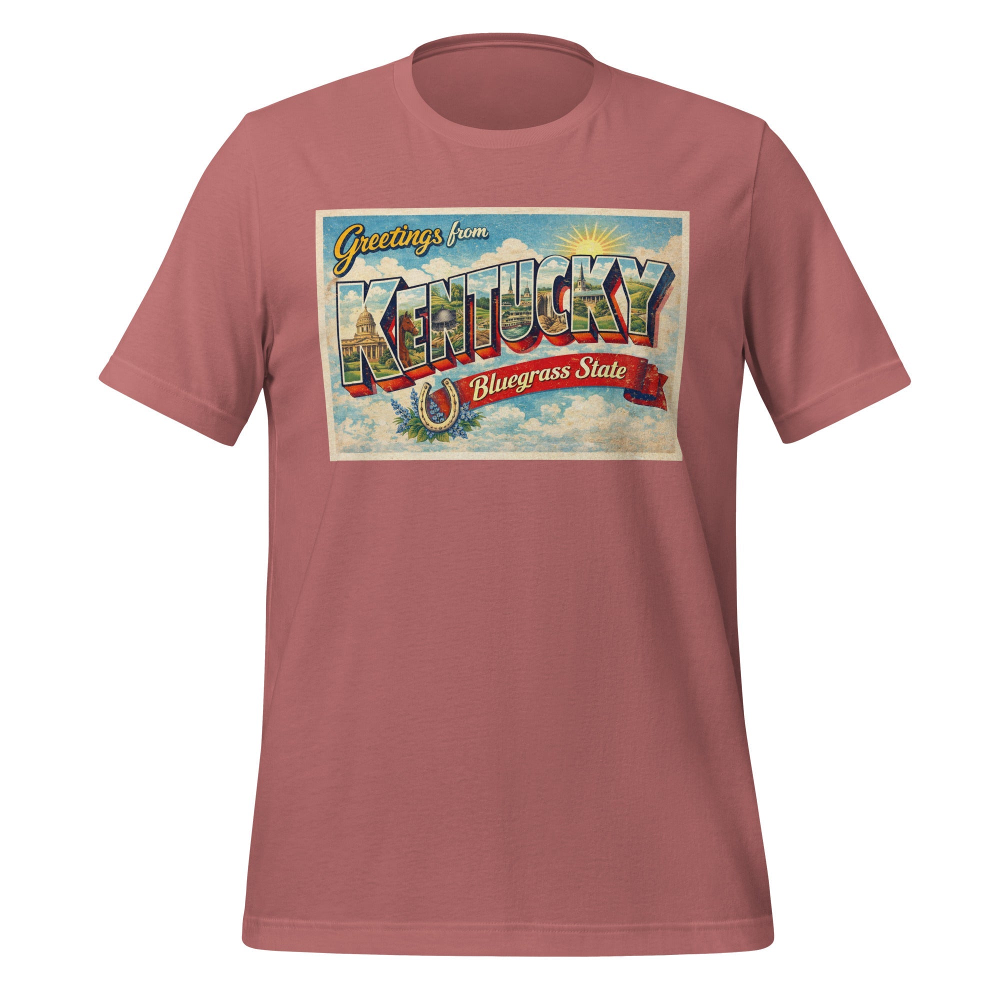 Greetings from Kentucky T-Shirt | Vintage Postcard Design | Classic Cotton - Bluegrass Elite Apparel LLC