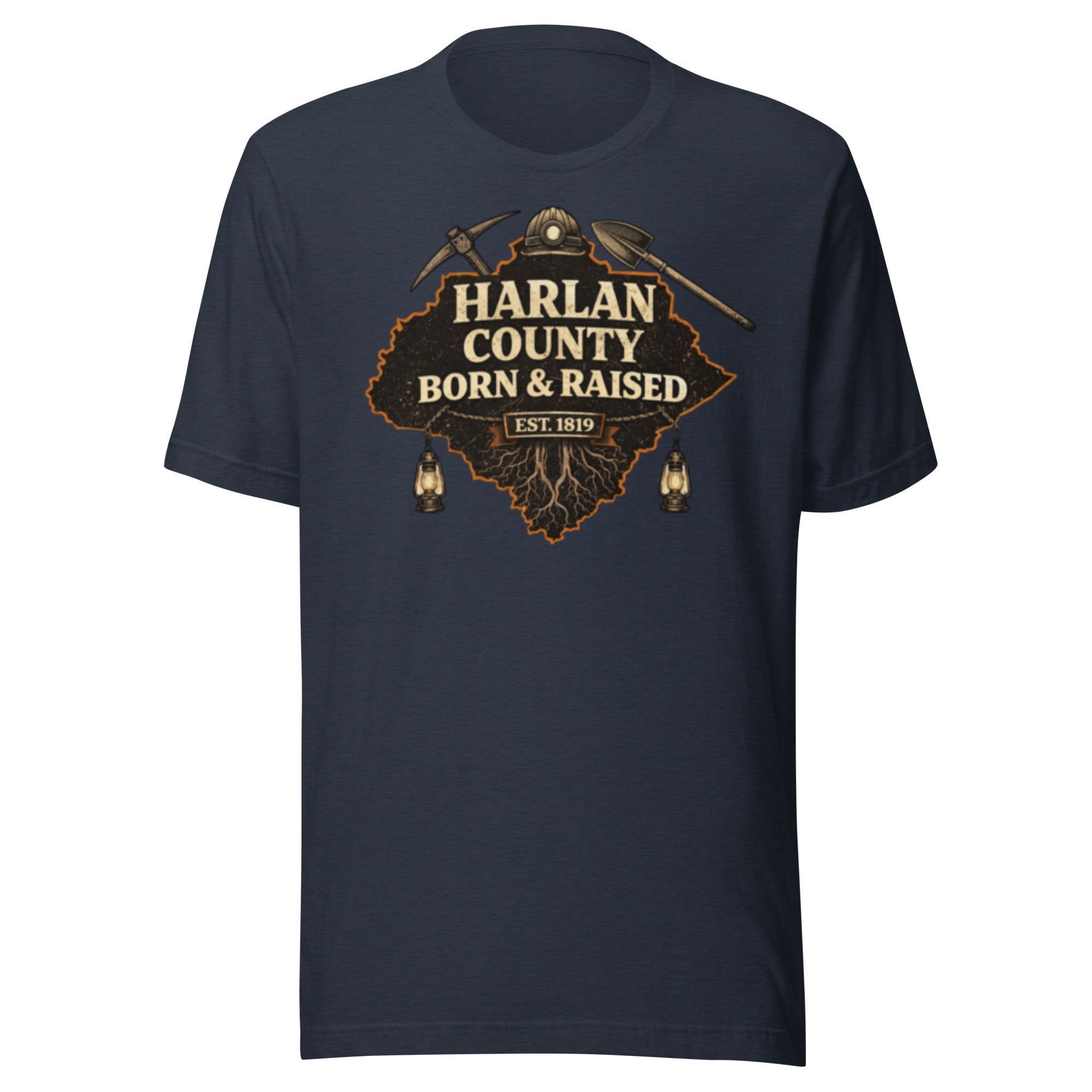 Harlan County Heritage Graphic T-Shirt | Born & Raised Design | Classic - Bluegrass Elite Apparel LLC