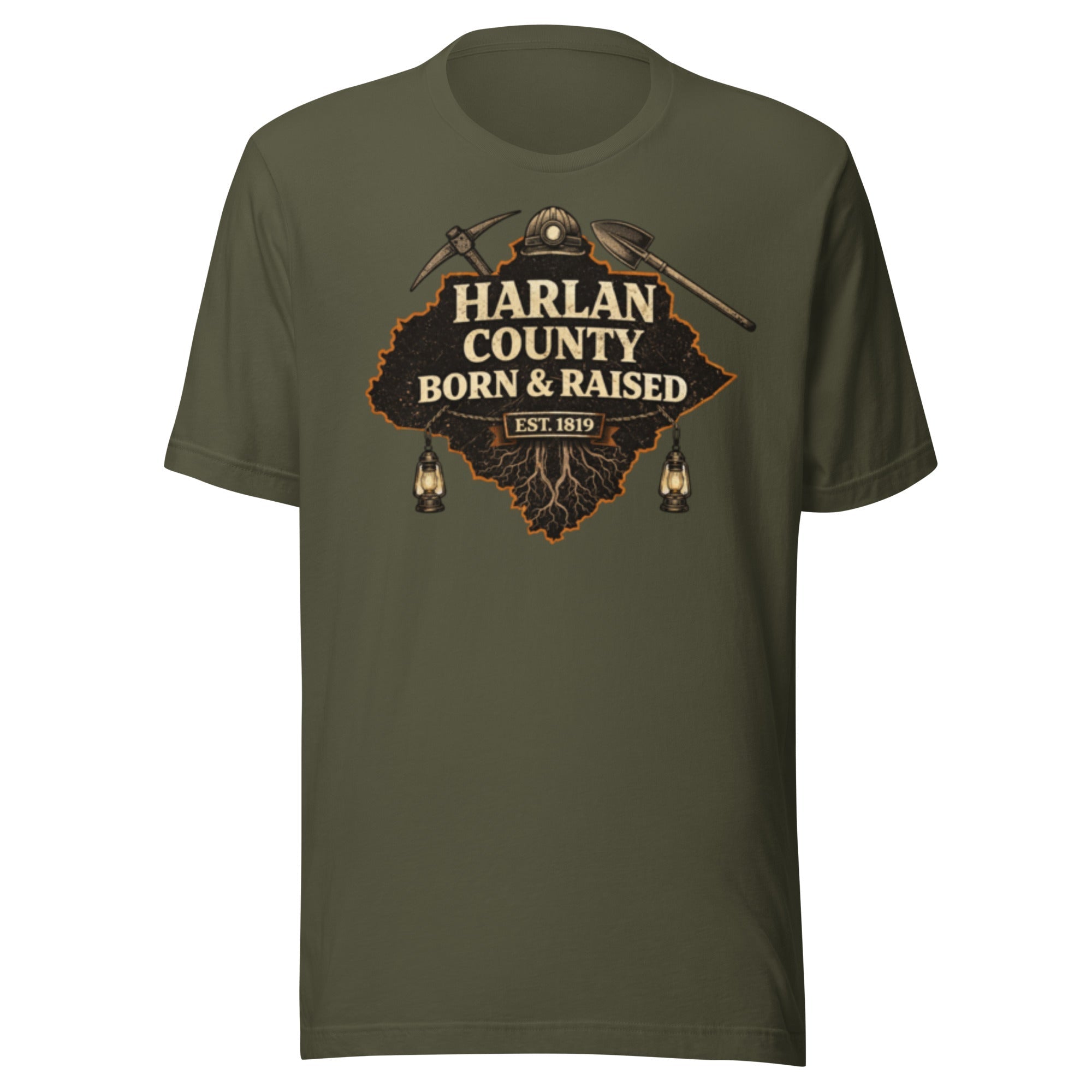 Harlan County Heritage Graphic T-Shirt | Born & Raised Design | Classic - Bluegrass Elite Apparel LLC