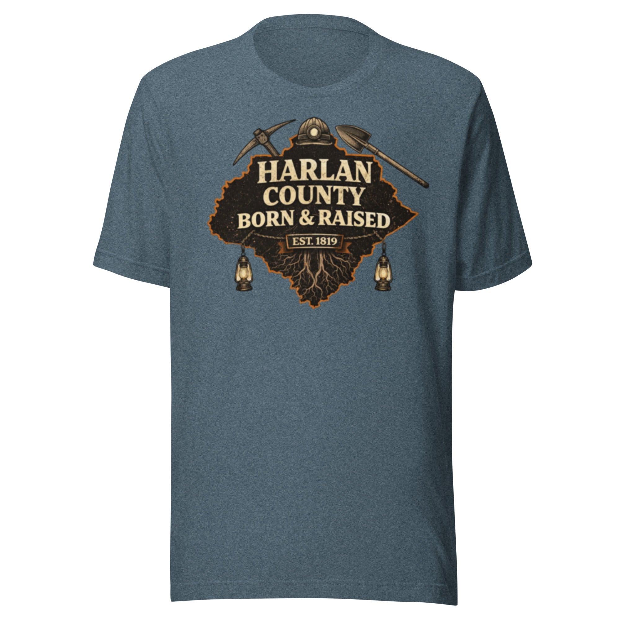 Harlan County Heritage Graphic T-Shirt | Born & Raised Design | Classic - Bluegrass Elite Apparel LLC