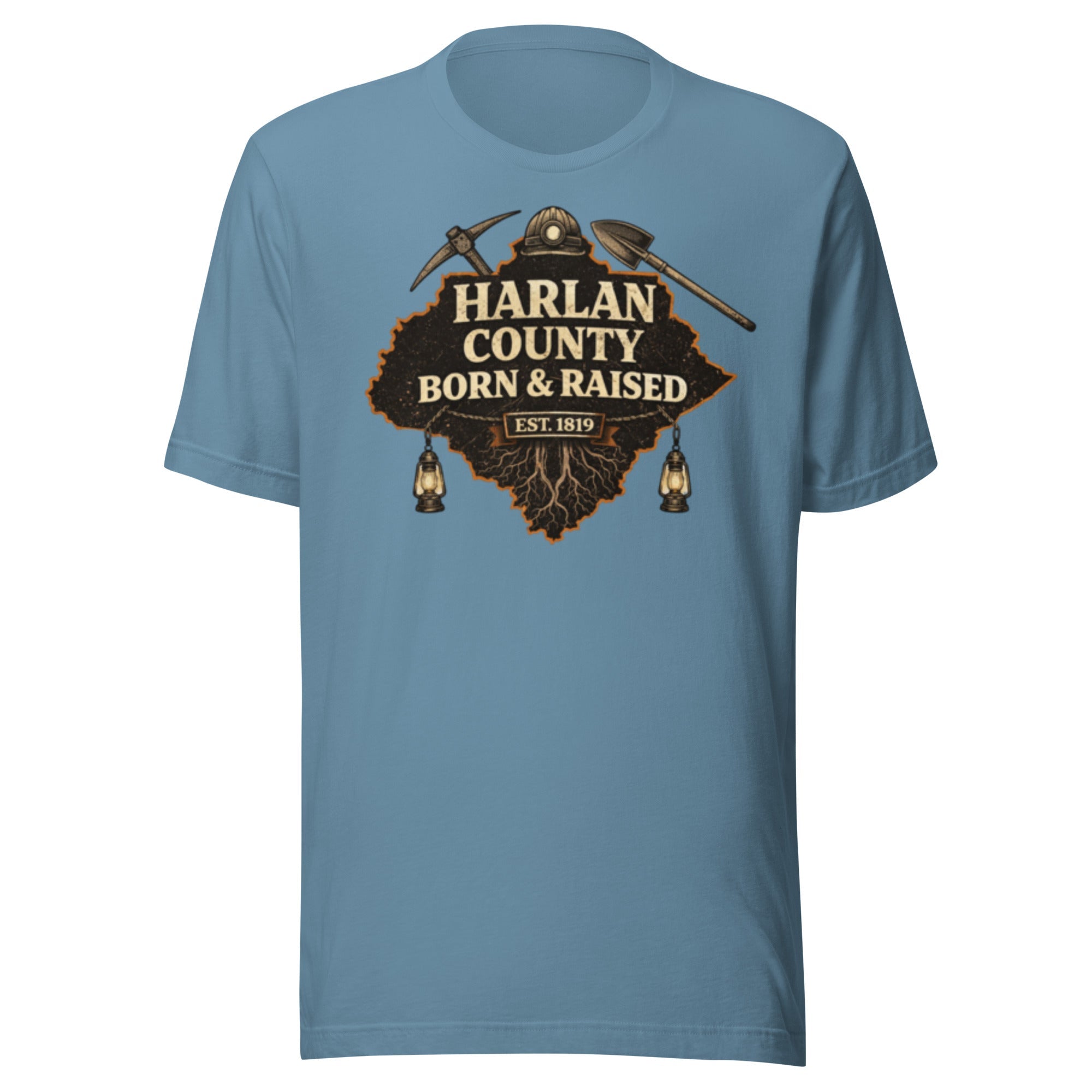 Harlan County Heritage Graphic T-Shirt | Born & Raised Design | Classic - Bluegrass Elite Apparel LLC