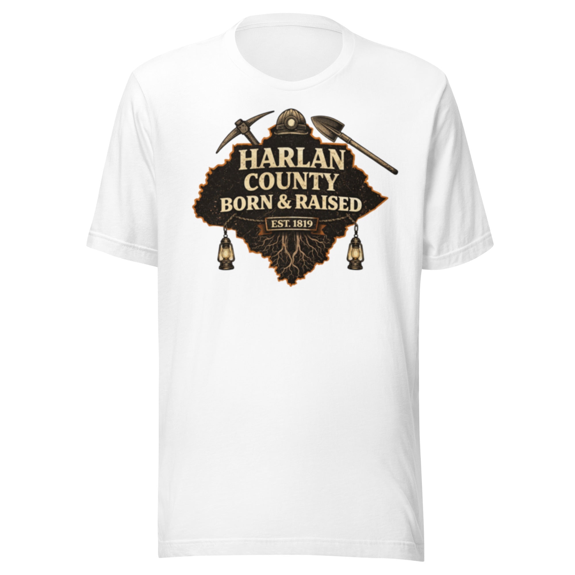 Harlan County Heritage Graphic T-Shirt | Born & Raised Design | Classic - Bluegrass Elite Apparel LLC