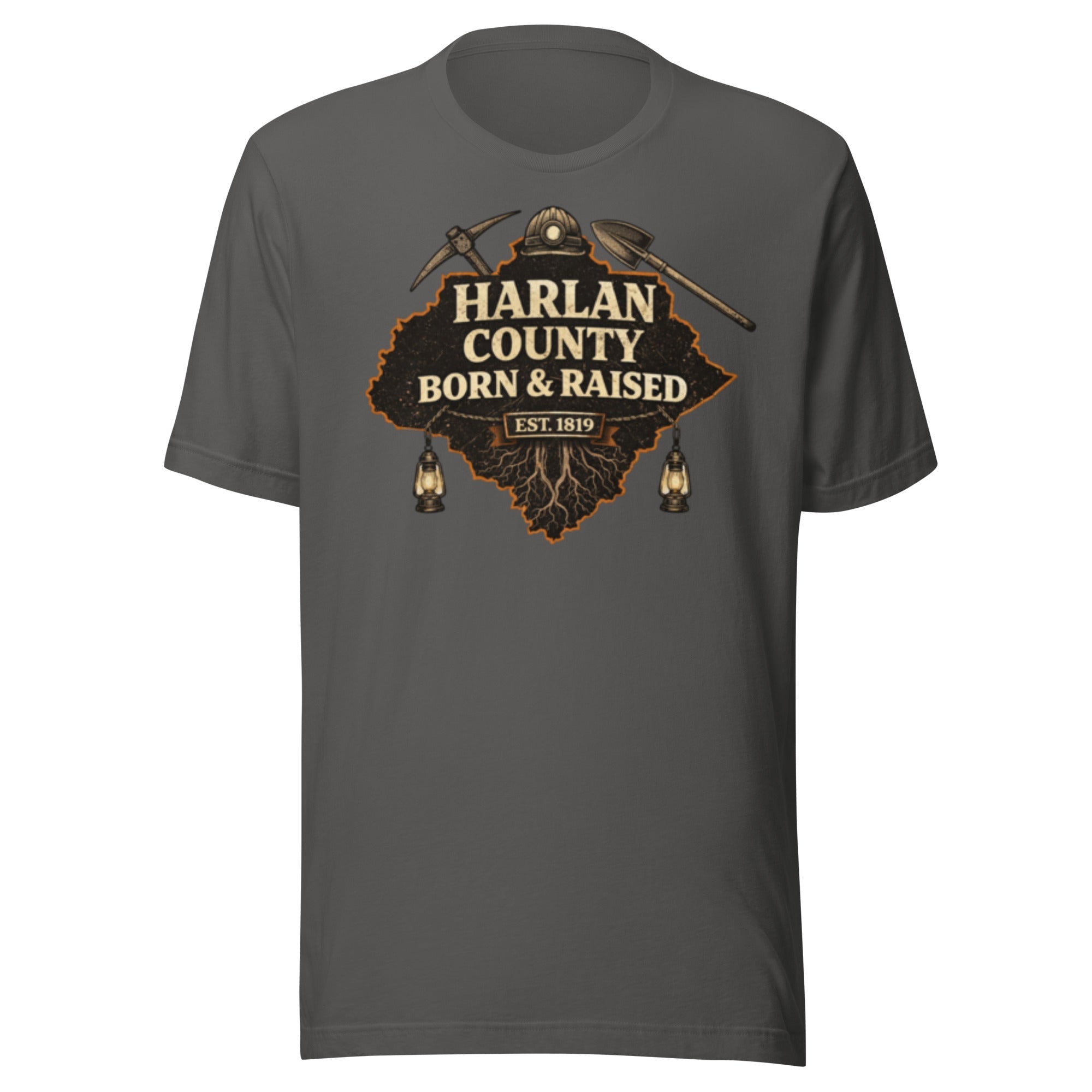 Harlan County Heritage Graphic T-Shirt | Born & Raised Design | Classic - Bluegrass Elite Apparel LLC