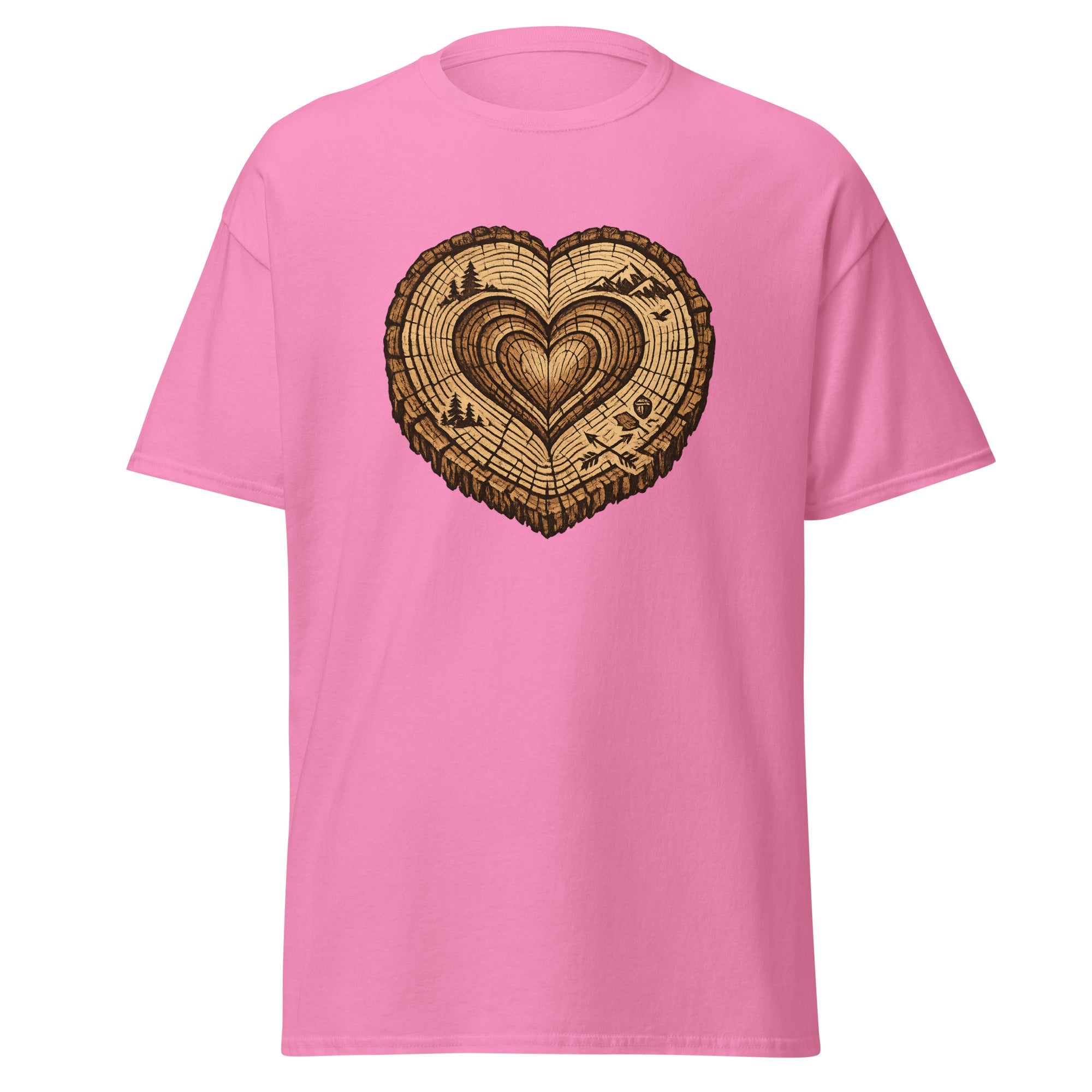 Heart Tree Ring T-Shirt | Rustic Nature Design | Basic - Bluegrass Elite Apparel LLC