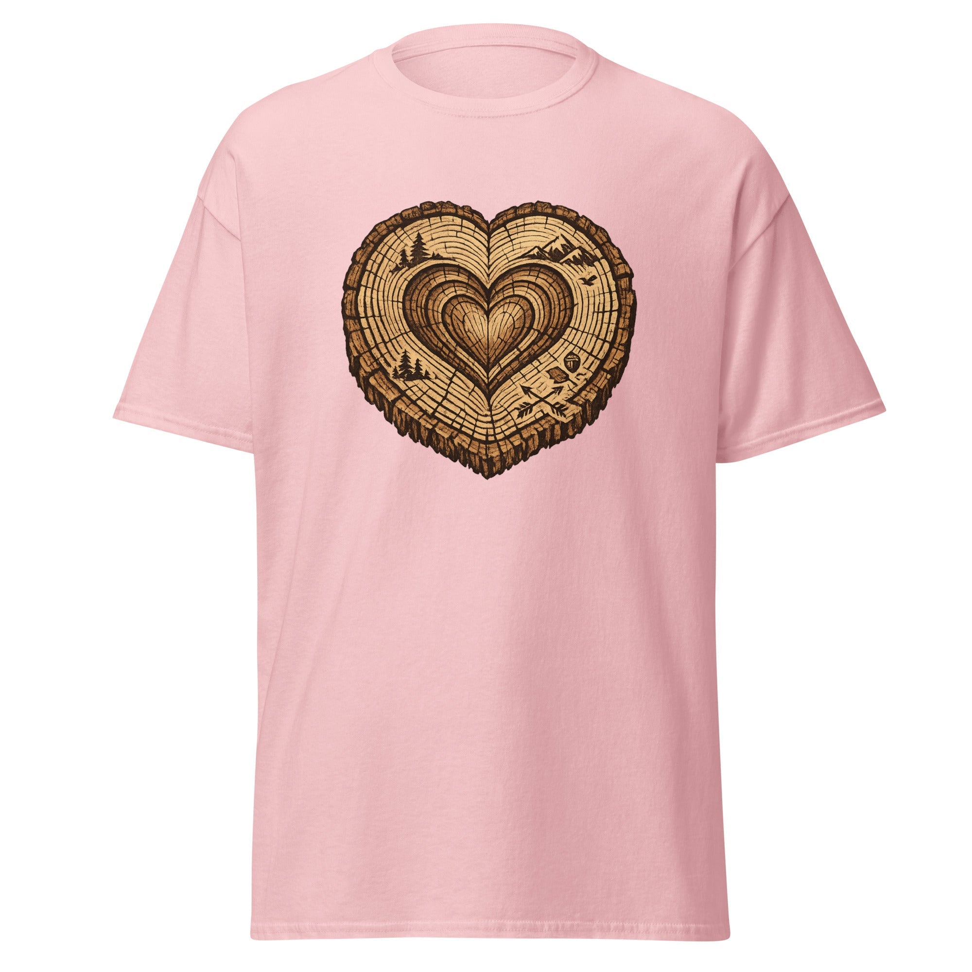 Heart Tree Ring T-Shirt | Rustic Nature Design | Basic - Bluegrass Elite Apparel LLC
