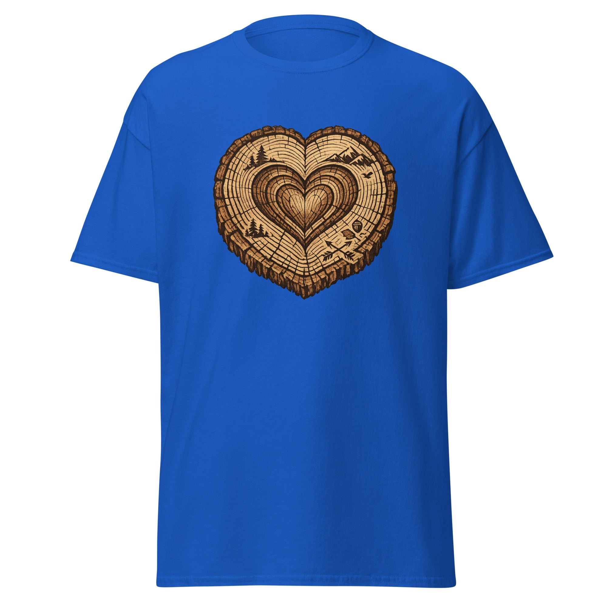 Heart Tree Ring T-Shirt | Rustic Nature Design | Basic - Bluegrass Elite Apparel LLC
