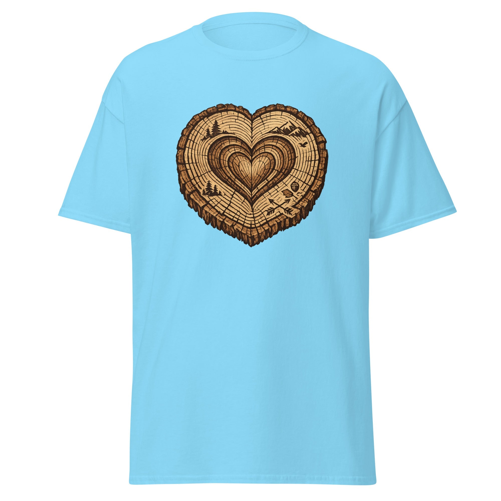 Heart Tree Ring T-Shirt | Rustic Nature Design | Basic - Bluegrass Elite Apparel LLC
