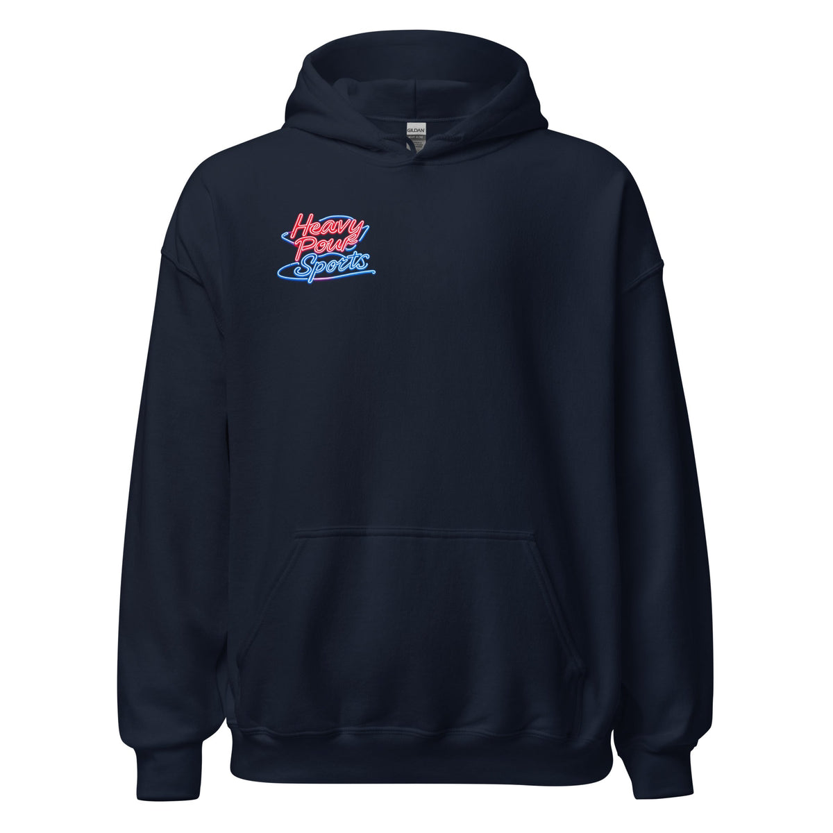 Heavy Pour Sports Hoodie | Neon Retro Bar Design - Bluegrass Elite Apparel LLC