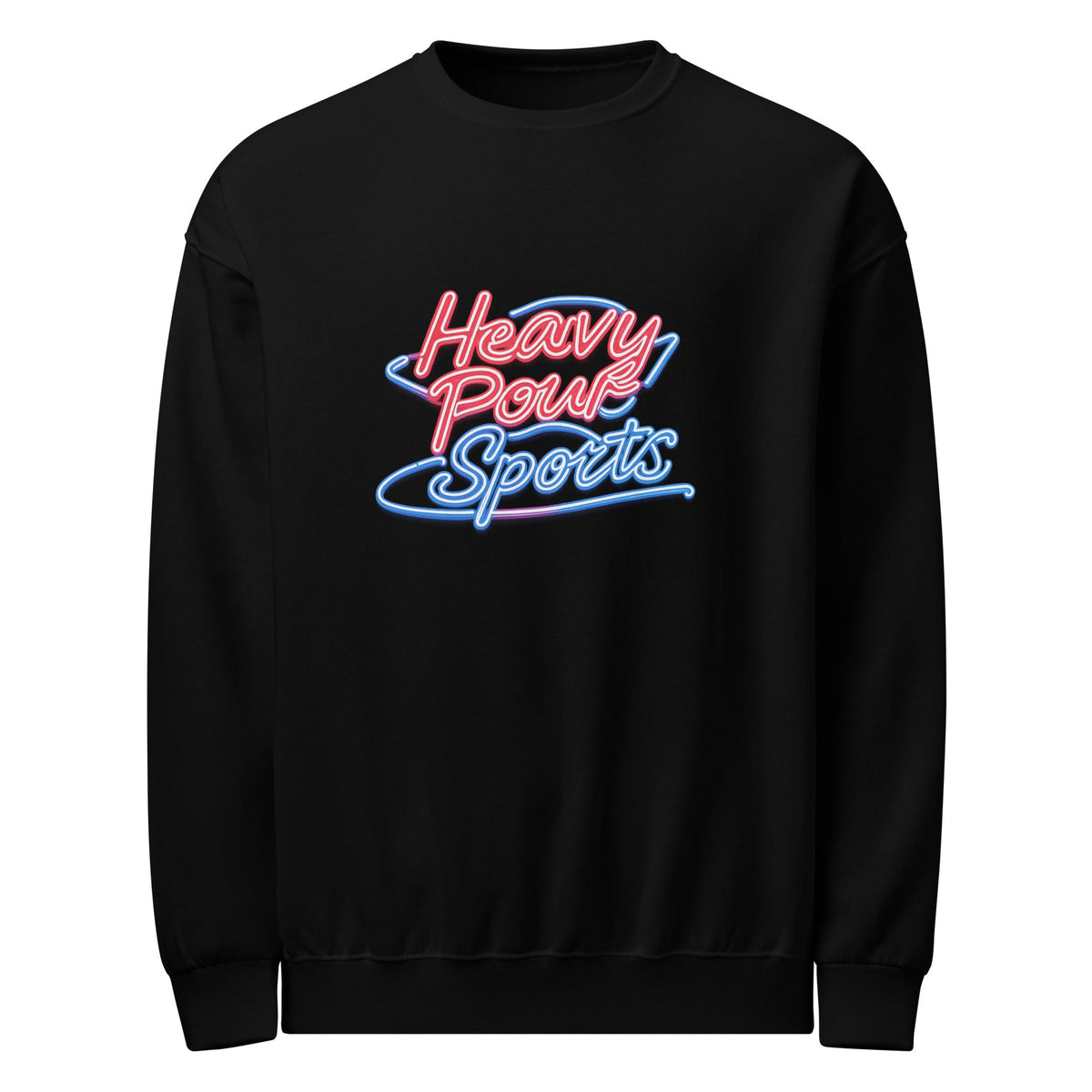 Heavy Pour Sports Neon Crewneck | Retro Bar Script | Unisex Sweatshirt - Bluegrass Elite Apparel LLC