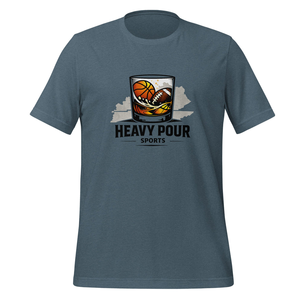 Heavy Pour Sports Podcast T-Shirt | Bourbon Ball Design | Classic Cotton - Bluegrass Elite Apparel LLC