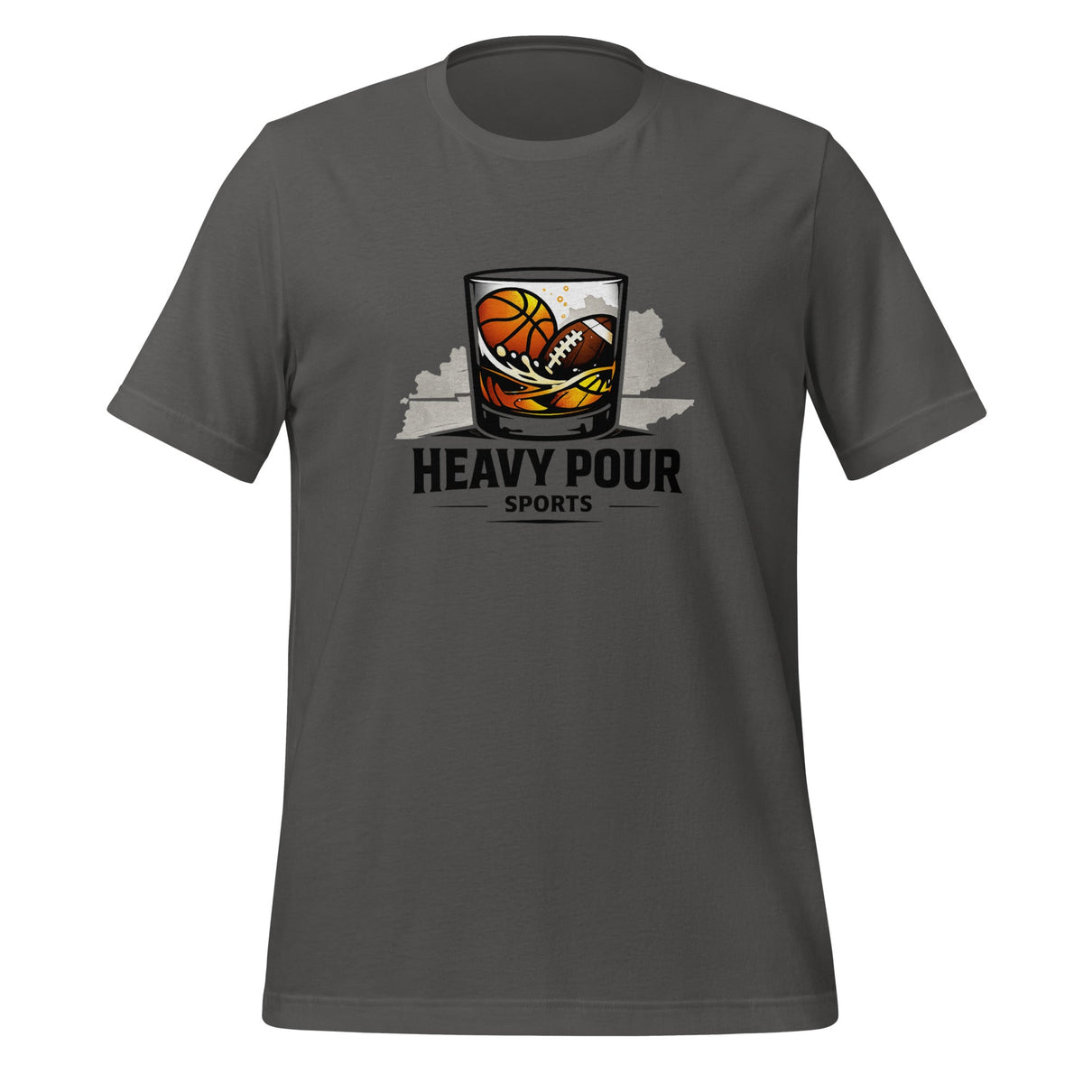 Heavy Pour Sports Podcast T-Shirt | Bourbon Ball Design | Classic Cotton - Bluegrass Elite Apparel LLC