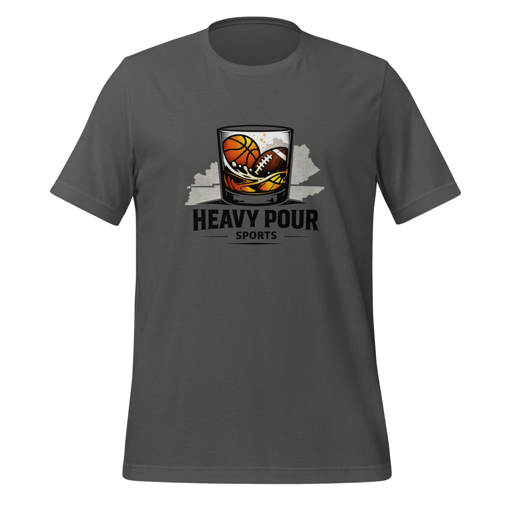Heavy Pour Sports Podcast T-Shirt | Bourbon Ball Design | Classic Cotton - Bluegrass Elite Apparel LLC