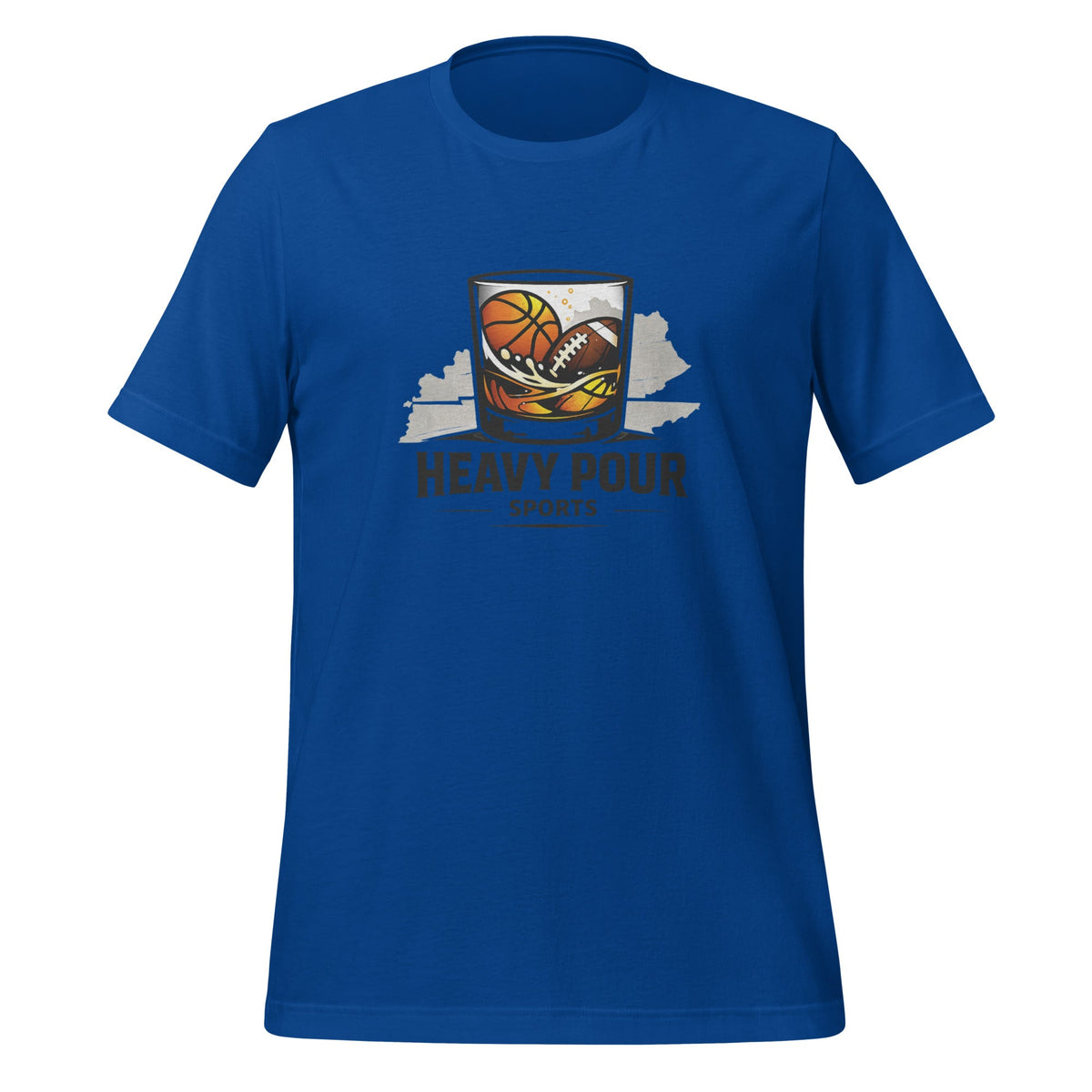 Heavy Pour Sports Podcast T-Shirt | Bourbon Ball Design | Classic Cotton - Bluegrass Elite Apparel LLC