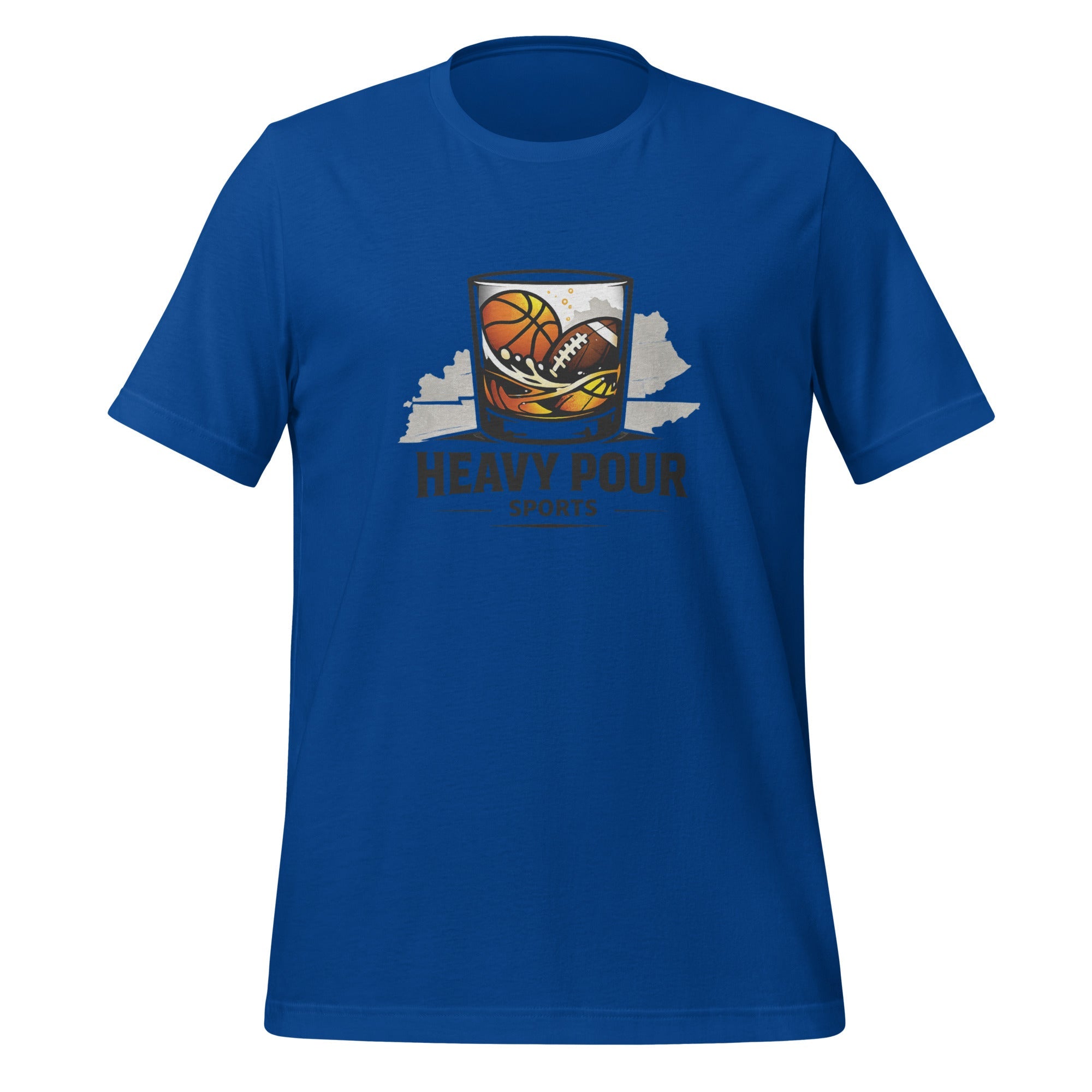 Heavy Pour Sports Podcast T-Shirt | Bourbon Ball Design | Classic Cotton - Bluegrass Elite Apparel LLC