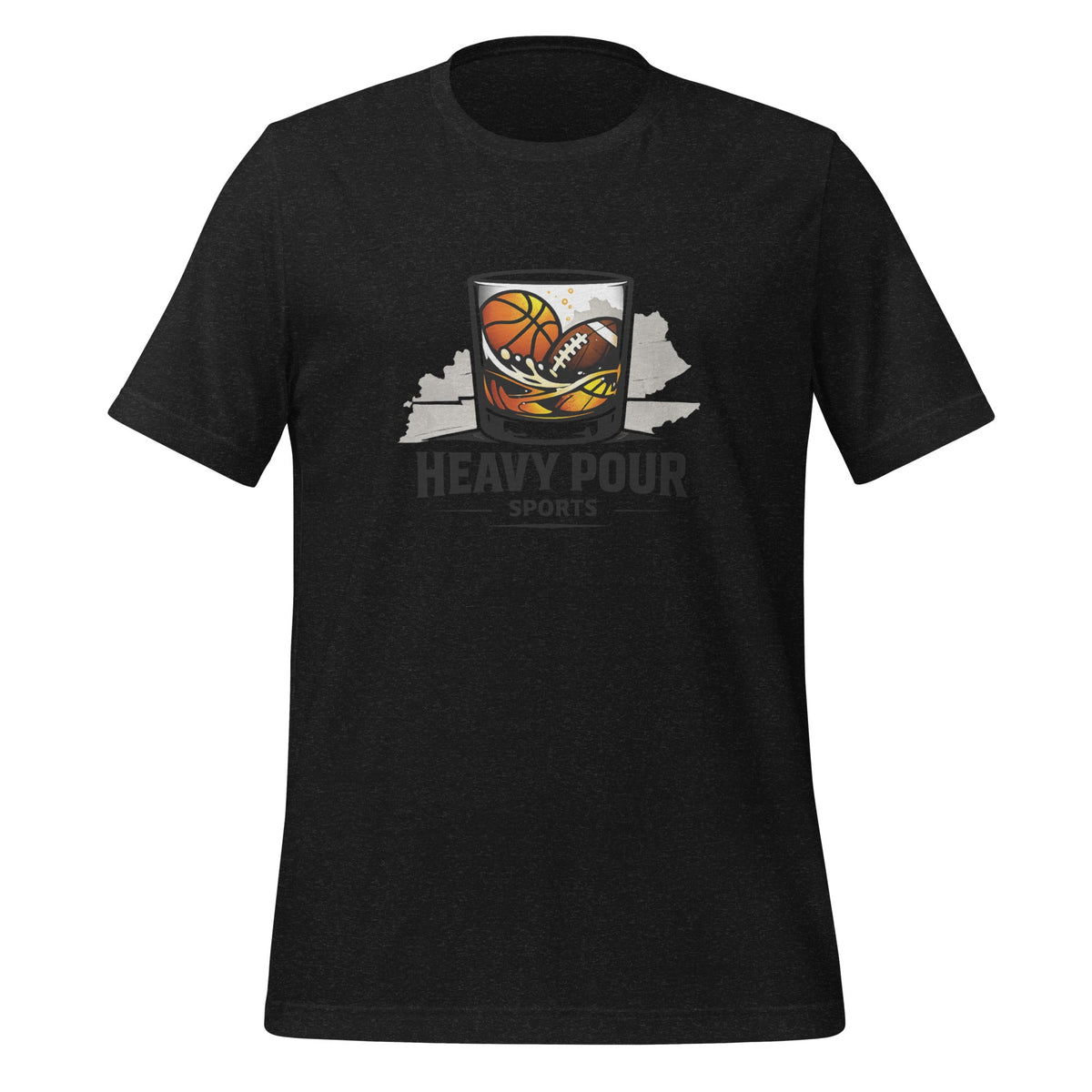 Heavy Pour Sports Podcast T-Shirt | Bourbon Ball Design | Classic Cotton - Bluegrass Elite Apparel LLC