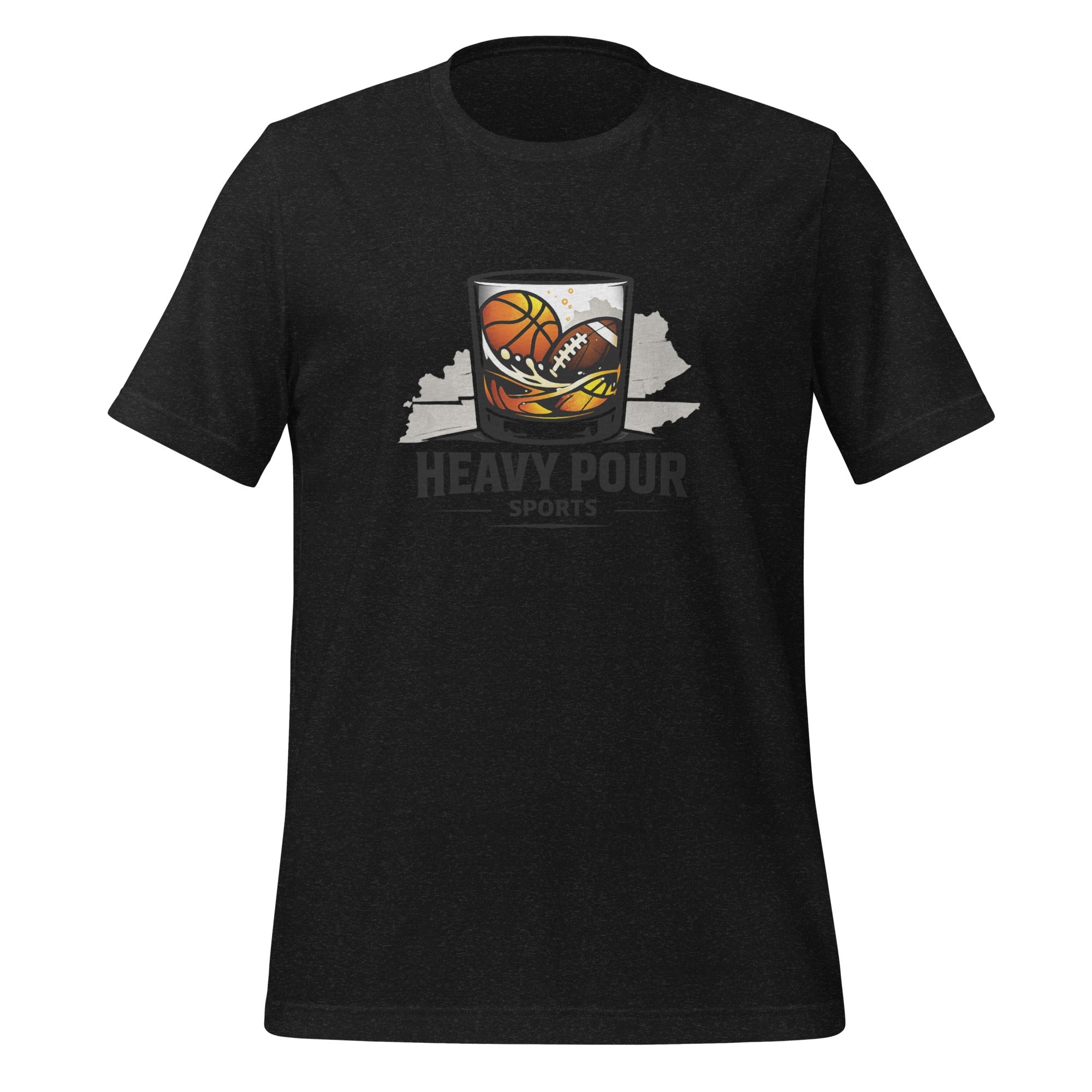 Heavy Pour Sports Podcast T-Shirt | Bourbon Ball Design | Classic Cotton - Bluegrass Elite Apparel LLC