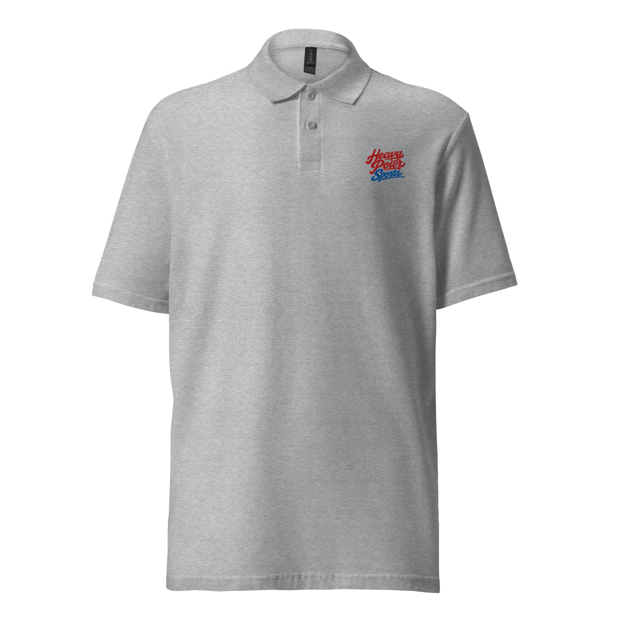 Heavy Pour Sports Polo Shirt | Script Logo Design | Basic Cotton - Bluegrass Elite Apparel LLC