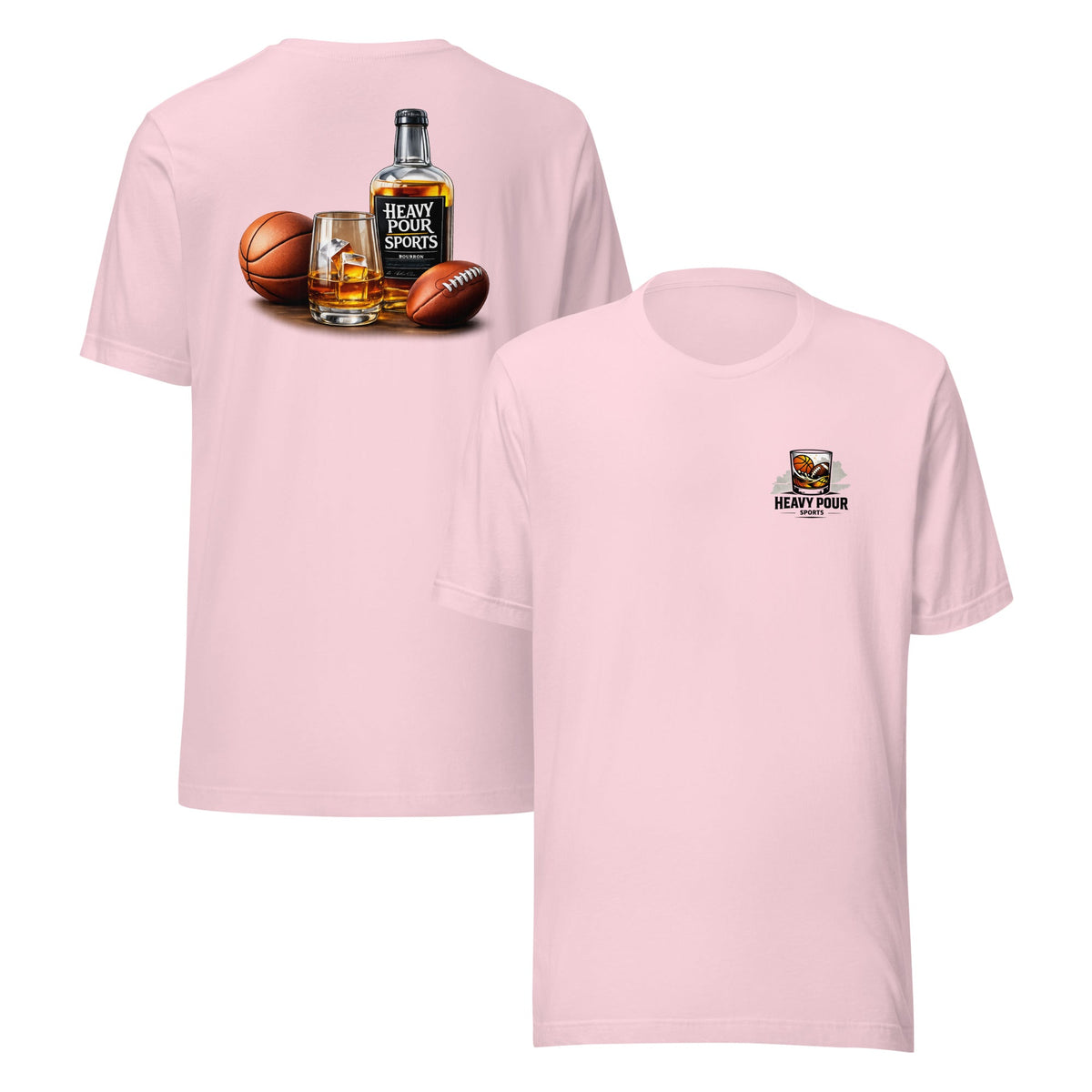Heavy Pour Sports T-Shirt | Bourbon + Sports Design | Classic Cotton - Bluegrass Elite Apparel LLC