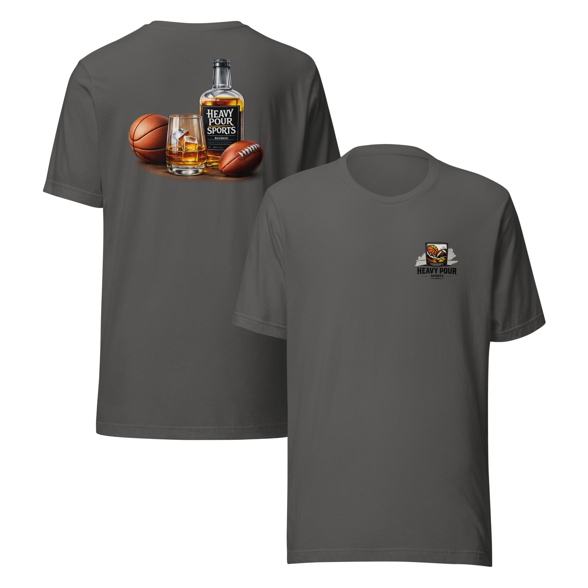 Heavy Pour Sports T-Shirt | Bourbon + Sports Design | Classic Cotton - Bluegrass Elite Apparel LLC