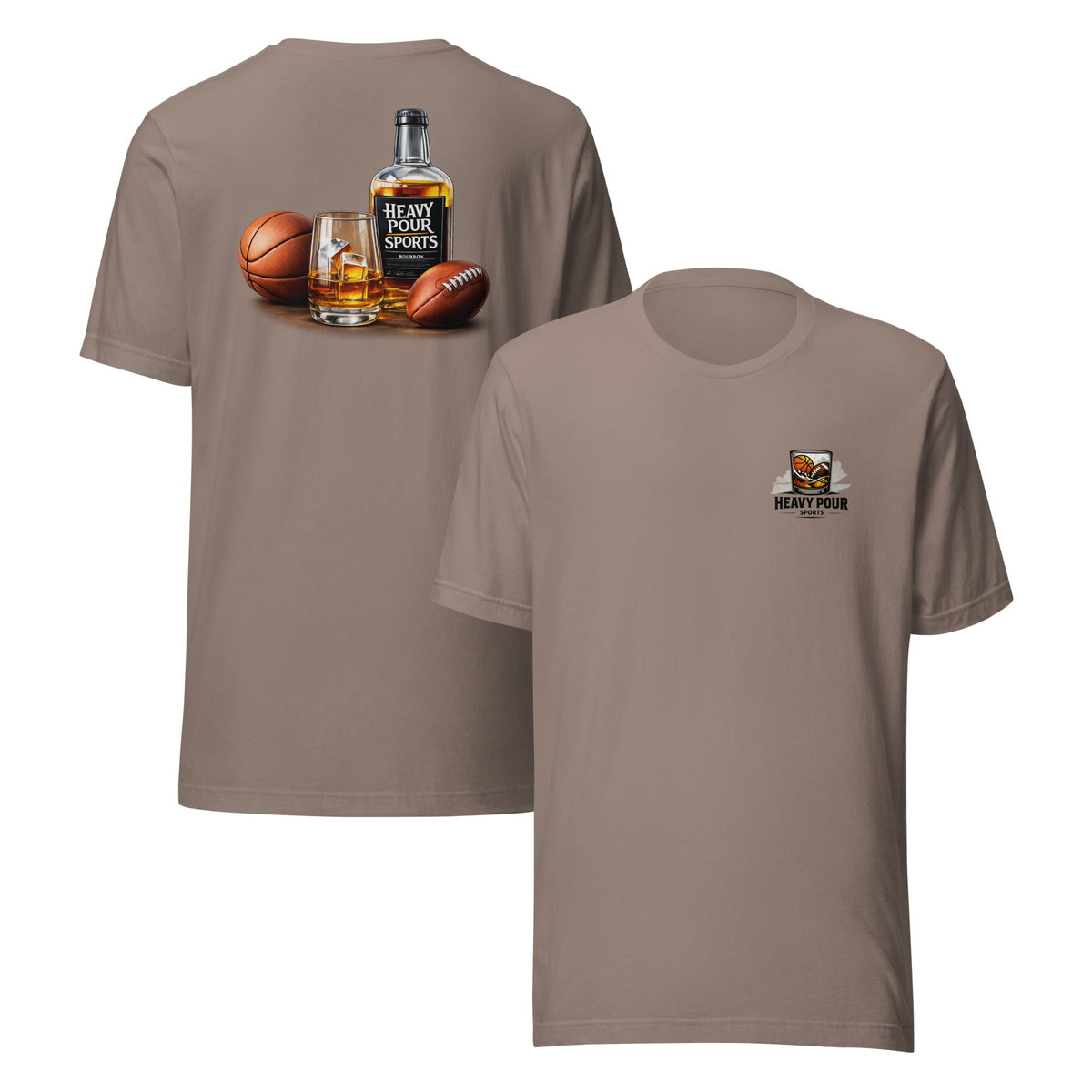 Heavy Pour Sports T-Shirt | Bourbon + Sports Design | Classic Cotton - Bluegrass Elite Apparel LLC