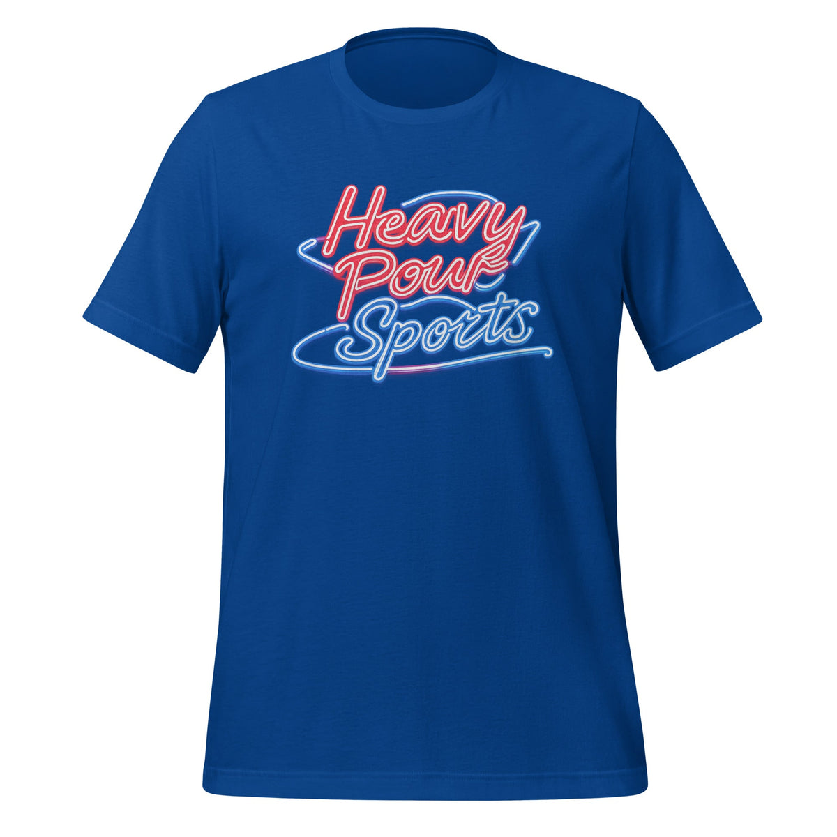 Heavy Pour Sports T-Shirt | Neon Bar Script | Classic Cotton - Bluegrass Elite Apparel LLC