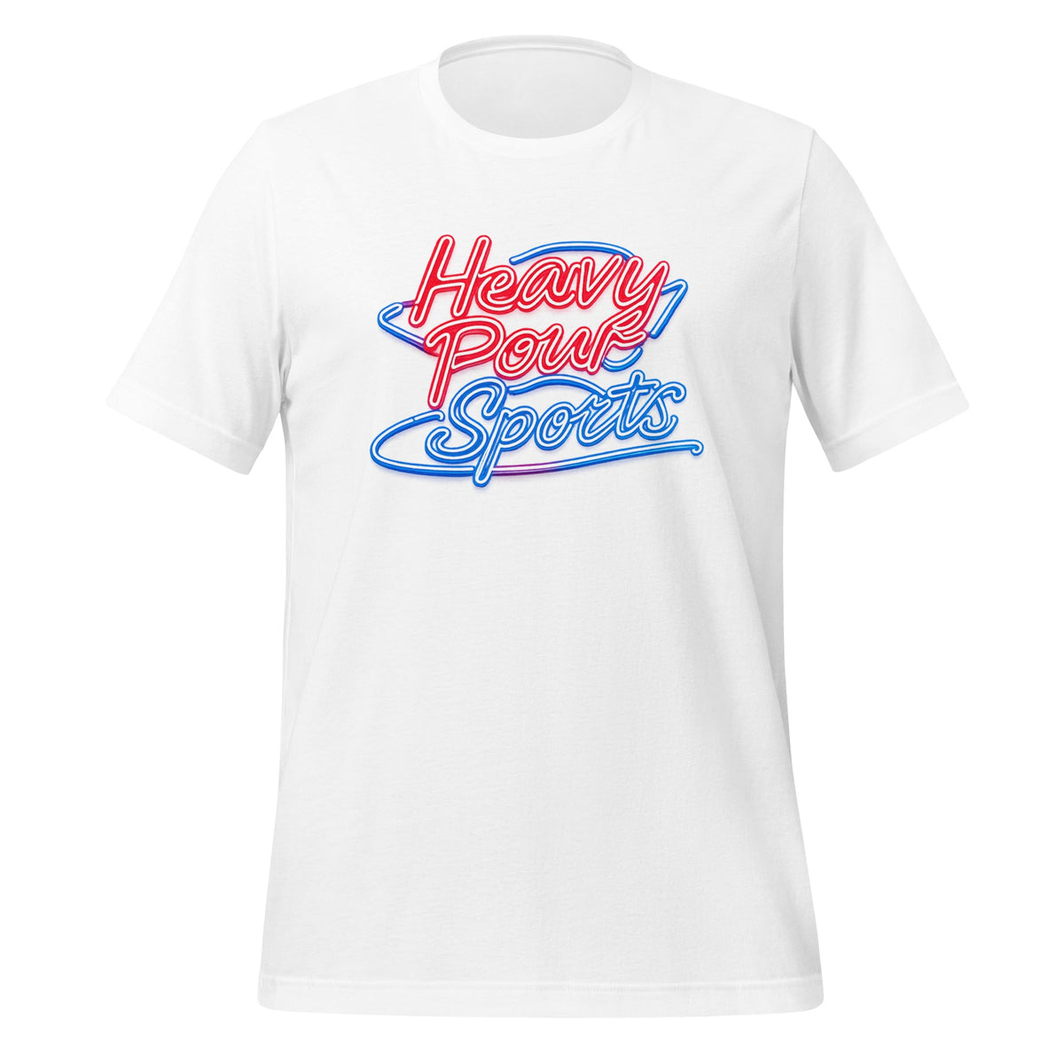 Heavy Pour Sports T-Shirt | Neon Bar Script | Classic Cotton - Bluegrass Elite Apparel LLC