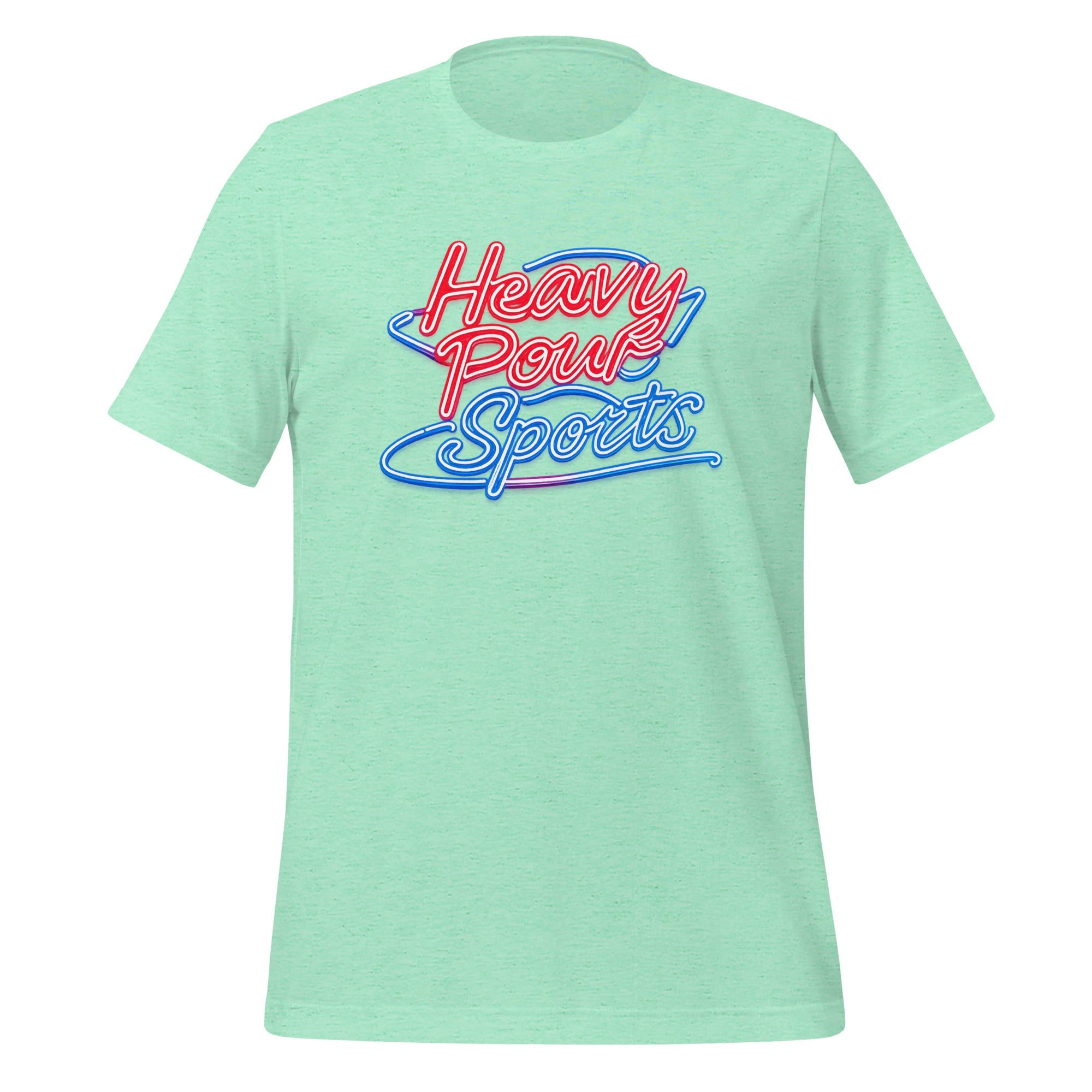 Heavy Pour Sports T-Shirt | Neon Bar Script | Classic Cotton - Bluegrass Elite Apparel LLC