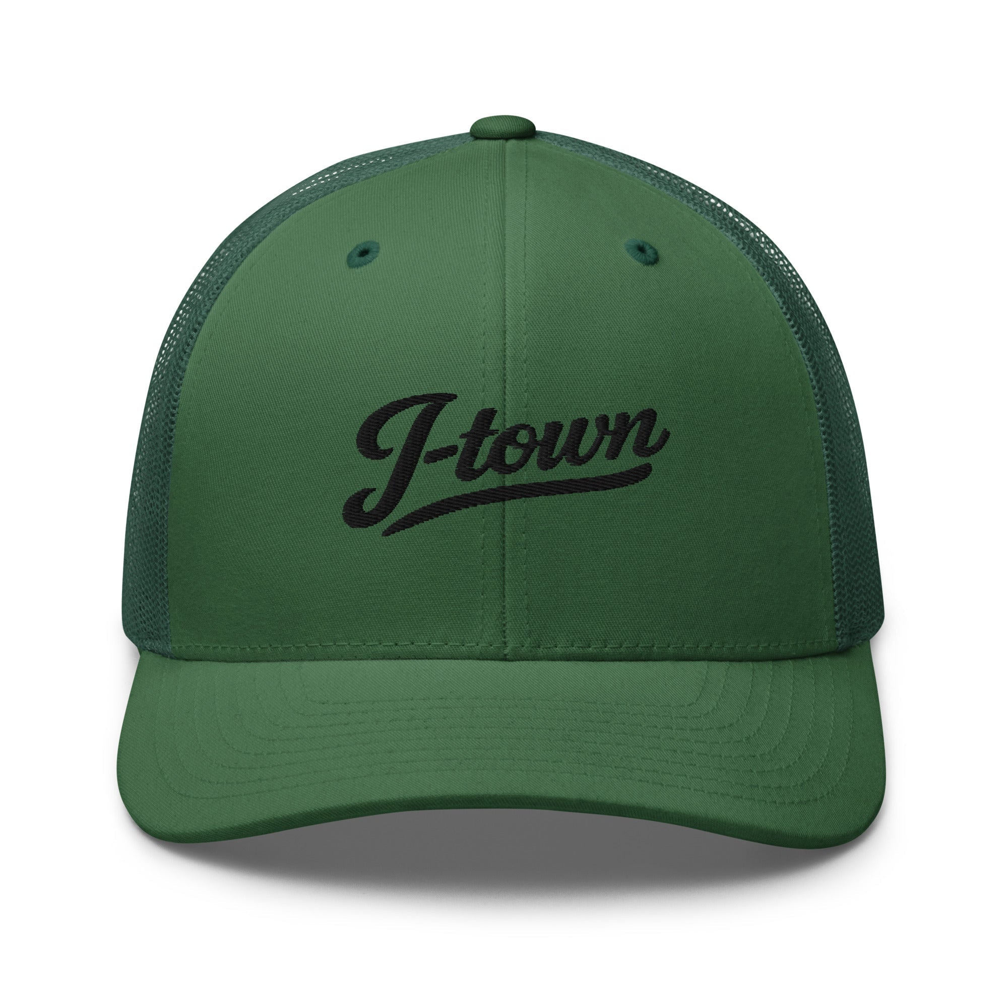 J - Town Script Trucker Cap – Kentucky City Series Heritage Mesh Hat - Bluegrass Elite Apparel LLC