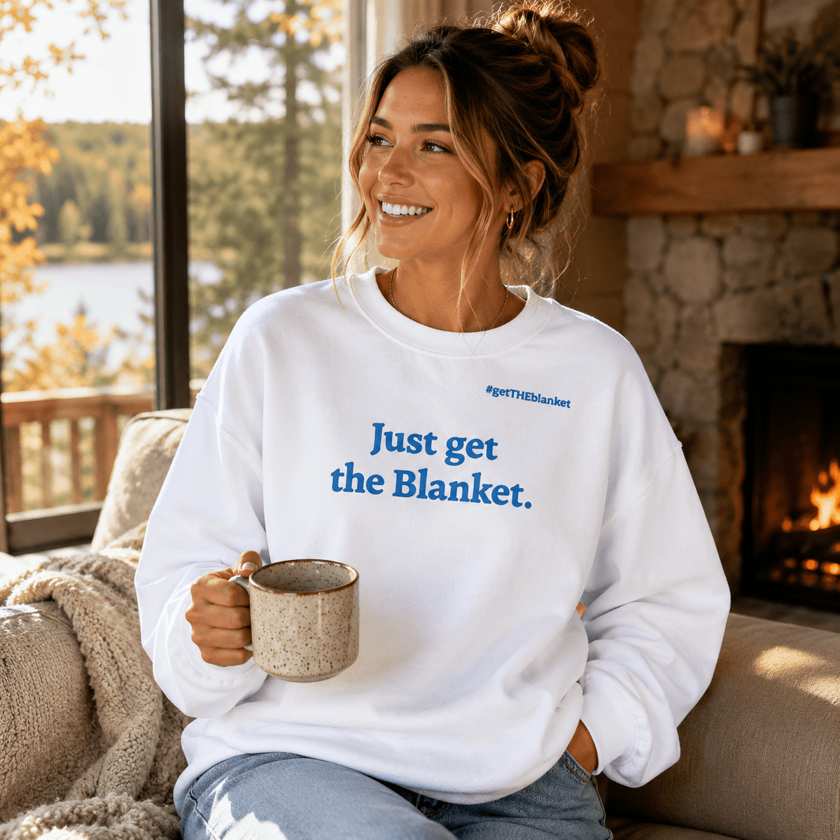 Just Get the Blanket Sweatshirt | Summer Romance Reader Sweatshirt - Bluegrass Elite Apparel LLC