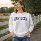 Kentucky Arch Sweatshirt | Denim Texture Design | Unisex Fit - Bluegrass Elite Apparel LLC