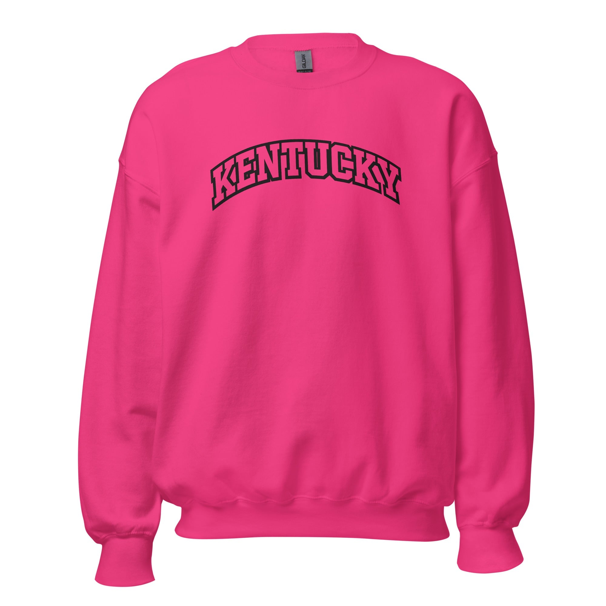 Kentucky Arched Sweatshirt | Thick Outline Block Letter Design | Basic - Bluegrass Elite Apparel LLC