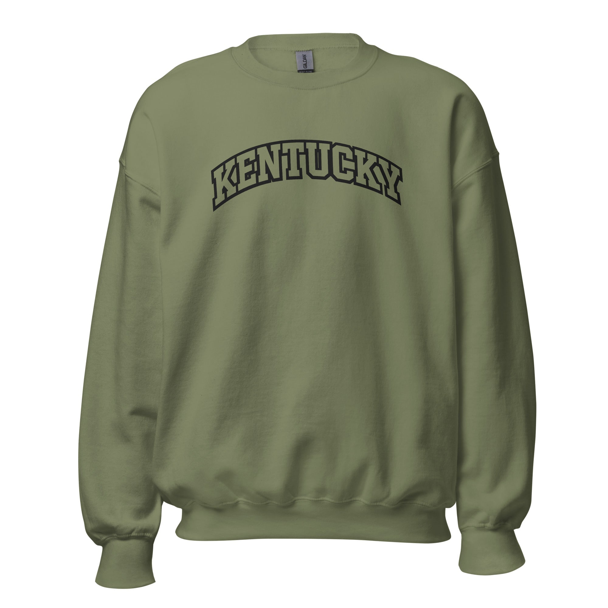 Kentucky Arched Sweatshirt | Thick Outline Block Letter Design | Basic - Bluegrass Elite Apparel LLC