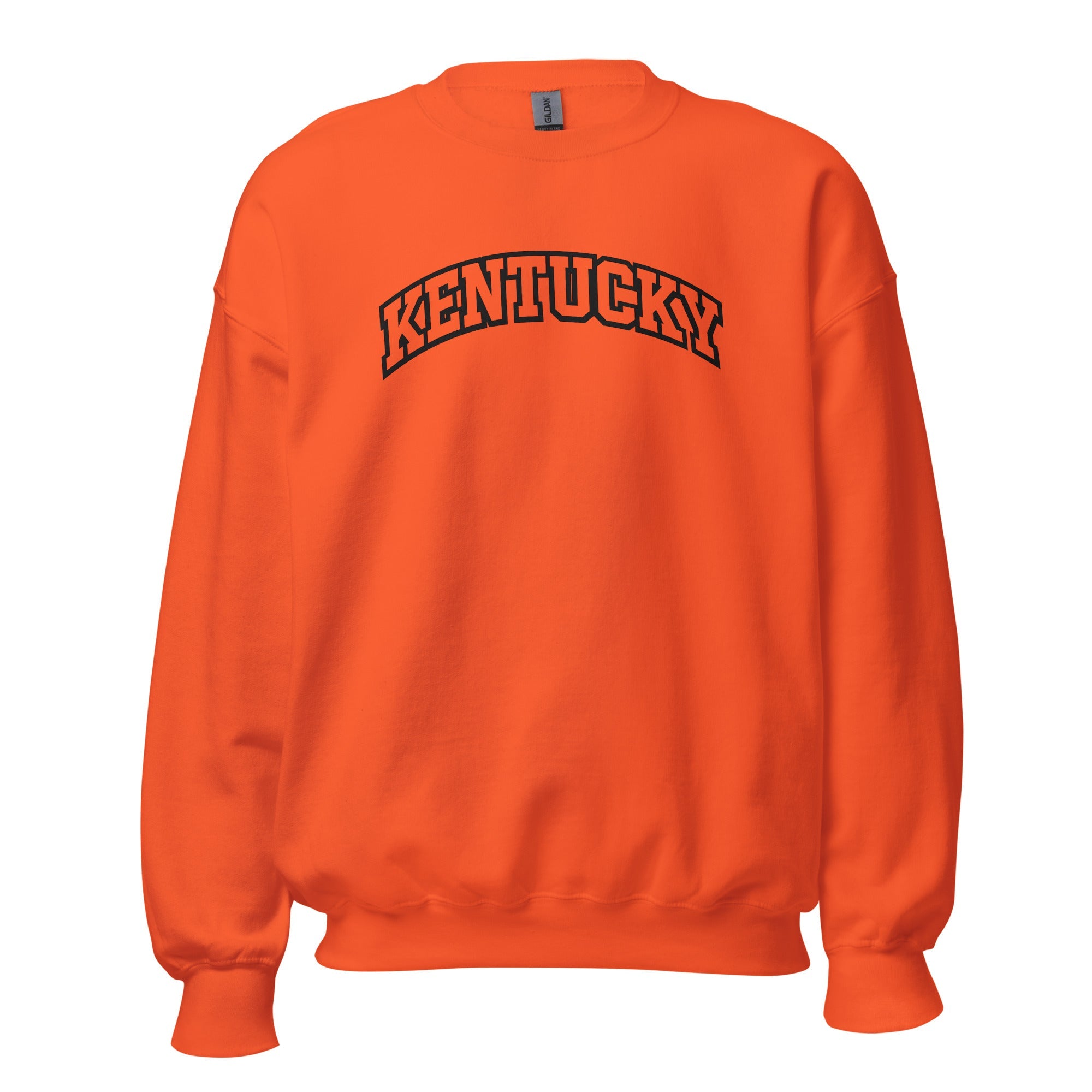 Kentucky Arched Sweatshirt | Thick Outline Block Letter Design | Basic - Bluegrass Elite Apparel LLC
