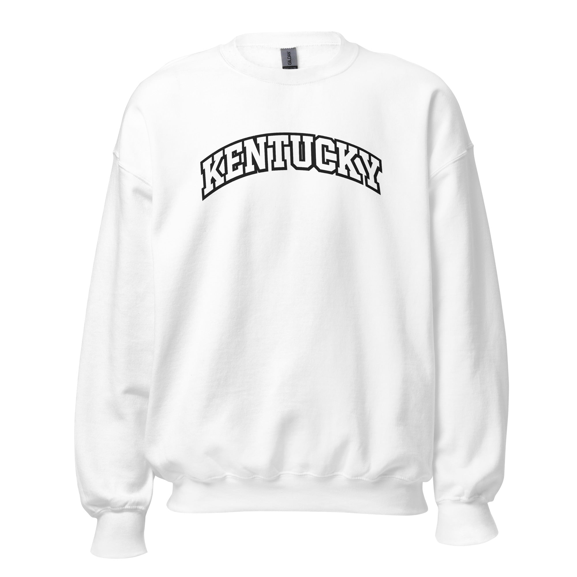 Kentucky Arched Sweatshirt | Thick Outline Block Letter Design | Basic - Bluegrass Elite Apparel LLC