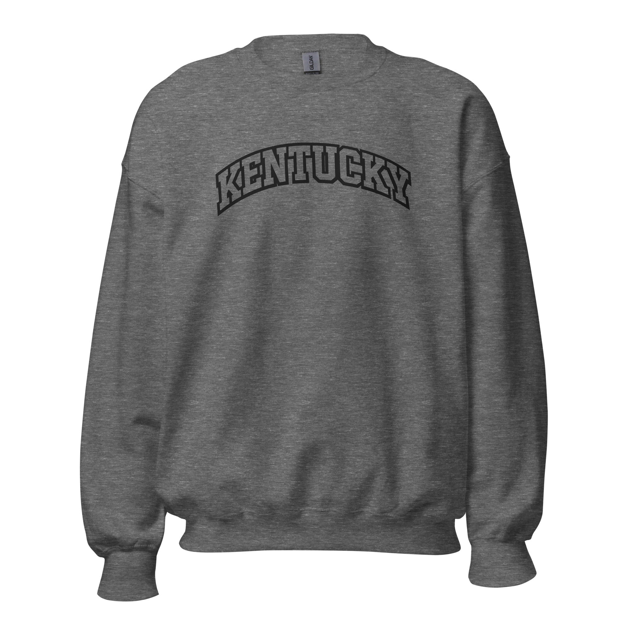 Kentucky Arched Sweatshirt | Thick Outline Block Letter Design | Basic - Bluegrass Elite Apparel LLC