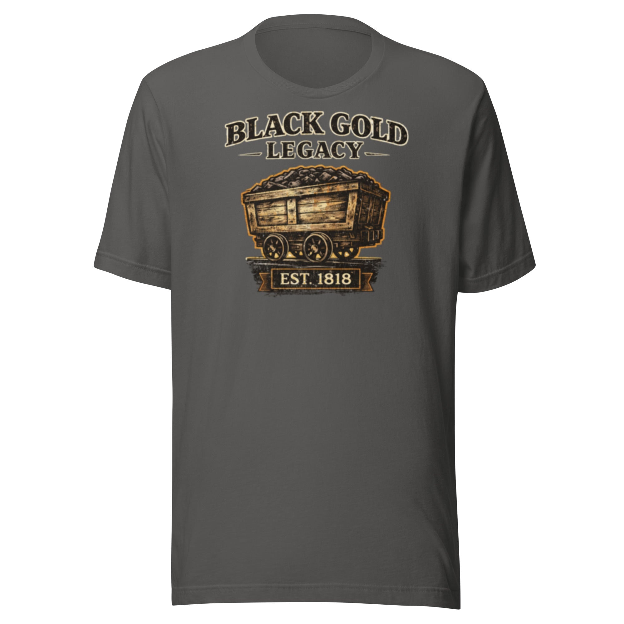 Kentucky Black Gold Heritage T-Shirt | Vintage Coal Cart Design | Classic - Bluegrass Elite Apparel LLC