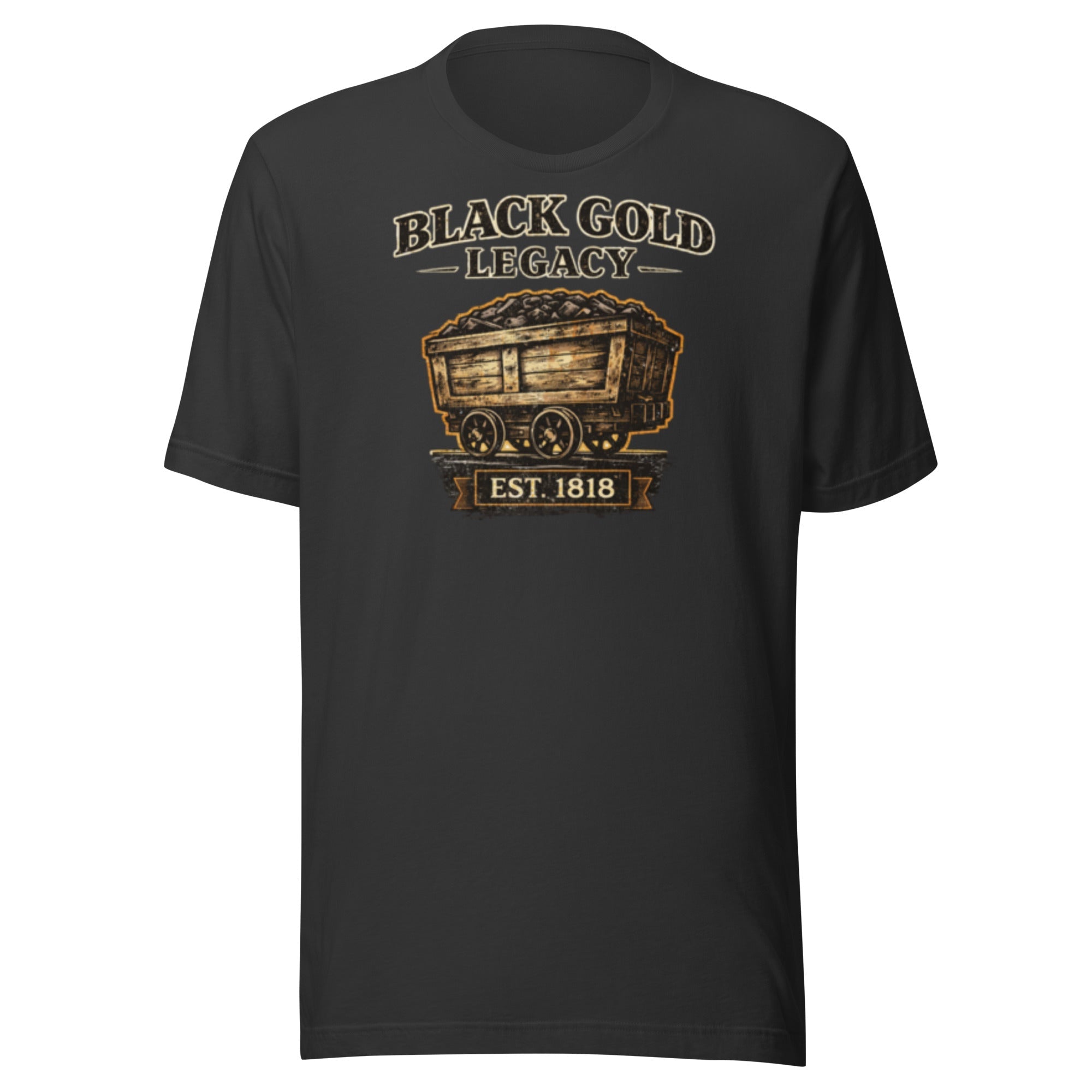 Kentucky Black Gold Heritage T-Shirt | Vintage Coal Cart Design | Classic - Bluegrass Elite Apparel LLC