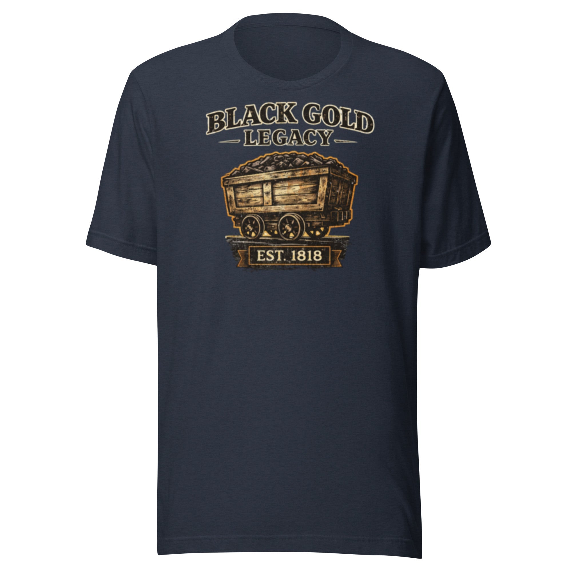 Kentucky Black Gold Heritage T-Shirt | Vintage Coal Cart Design | Classic - Bluegrass Elite Apparel LLC