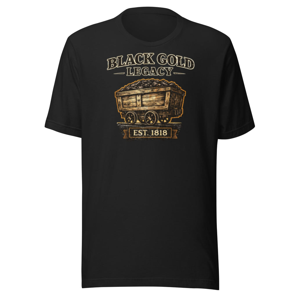 Kentucky Black Gold Heritage T-Shirt | Vintage Coal Cart Design | Classic - Bluegrass Elite Apparel LLC