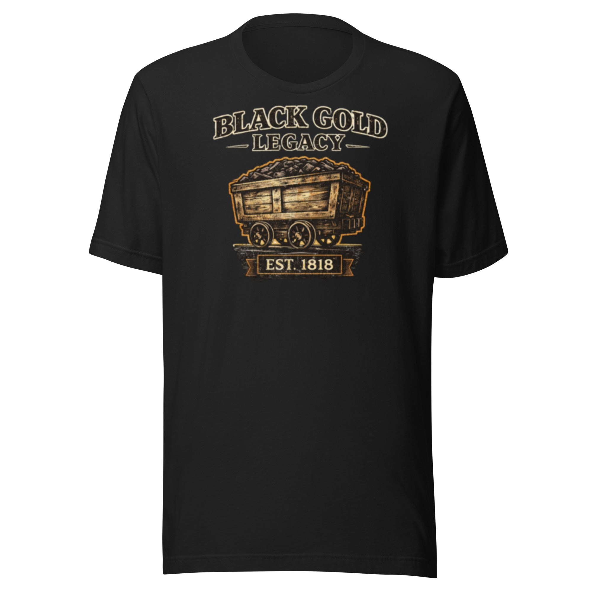 Kentucky Black Gold Heritage T-Shirt | Vintage Coal Cart Design | Classic - Bluegrass Elite Apparel LLC