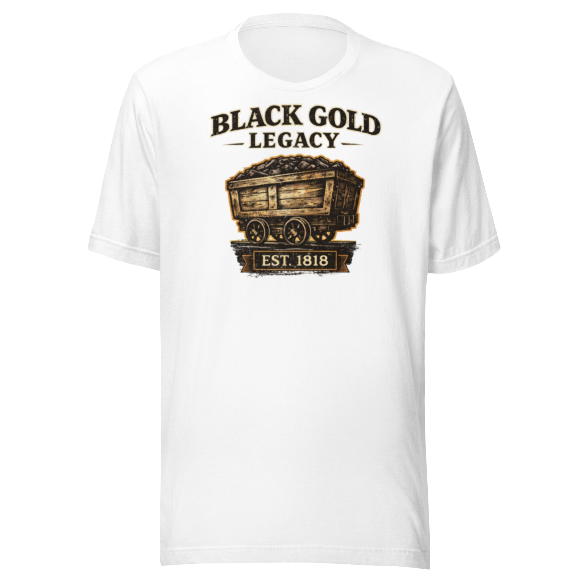 Kentucky Black Gold Heritage T-Shirt | Vintage Coal Cart Design | Classic - Bluegrass Elite Apparel LLC