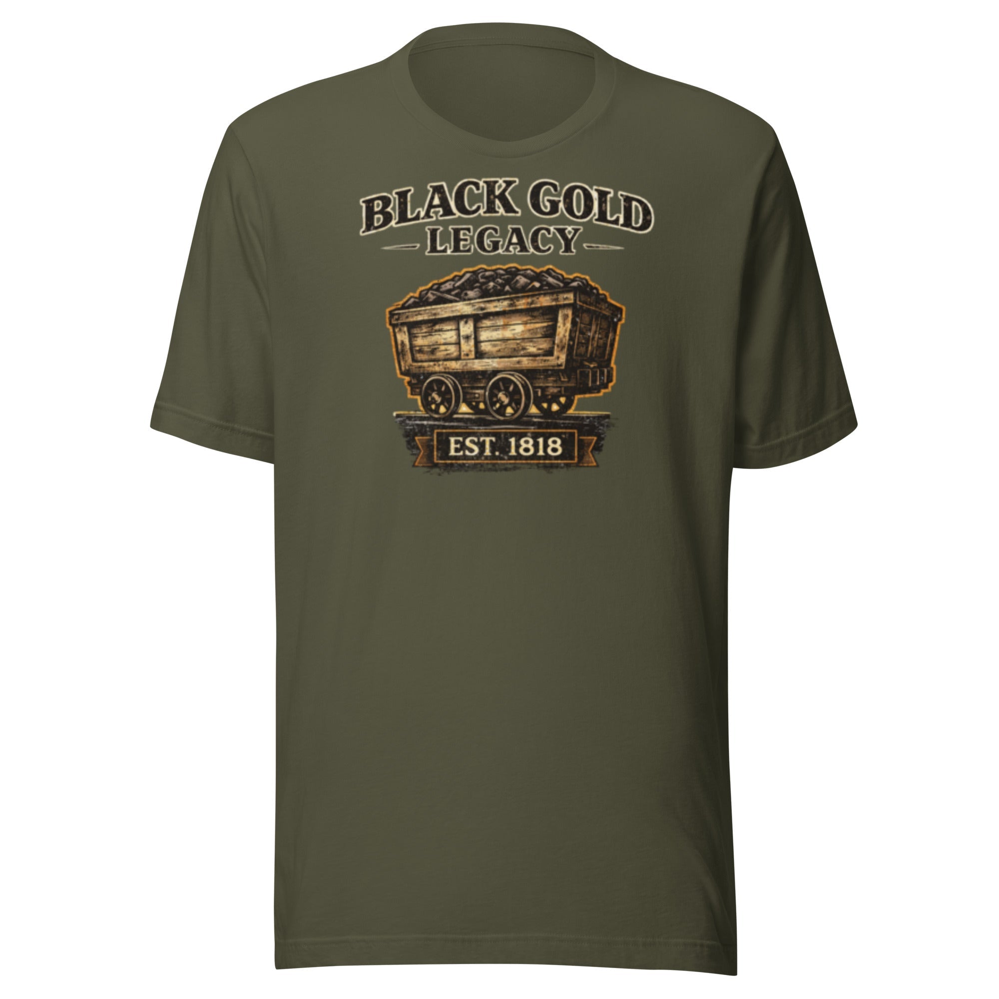 Kentucky Black Gold Heritage T-Shirt | Vintage Coal Cart Design | Classic - Bluegrass Elite Apparel LLC
