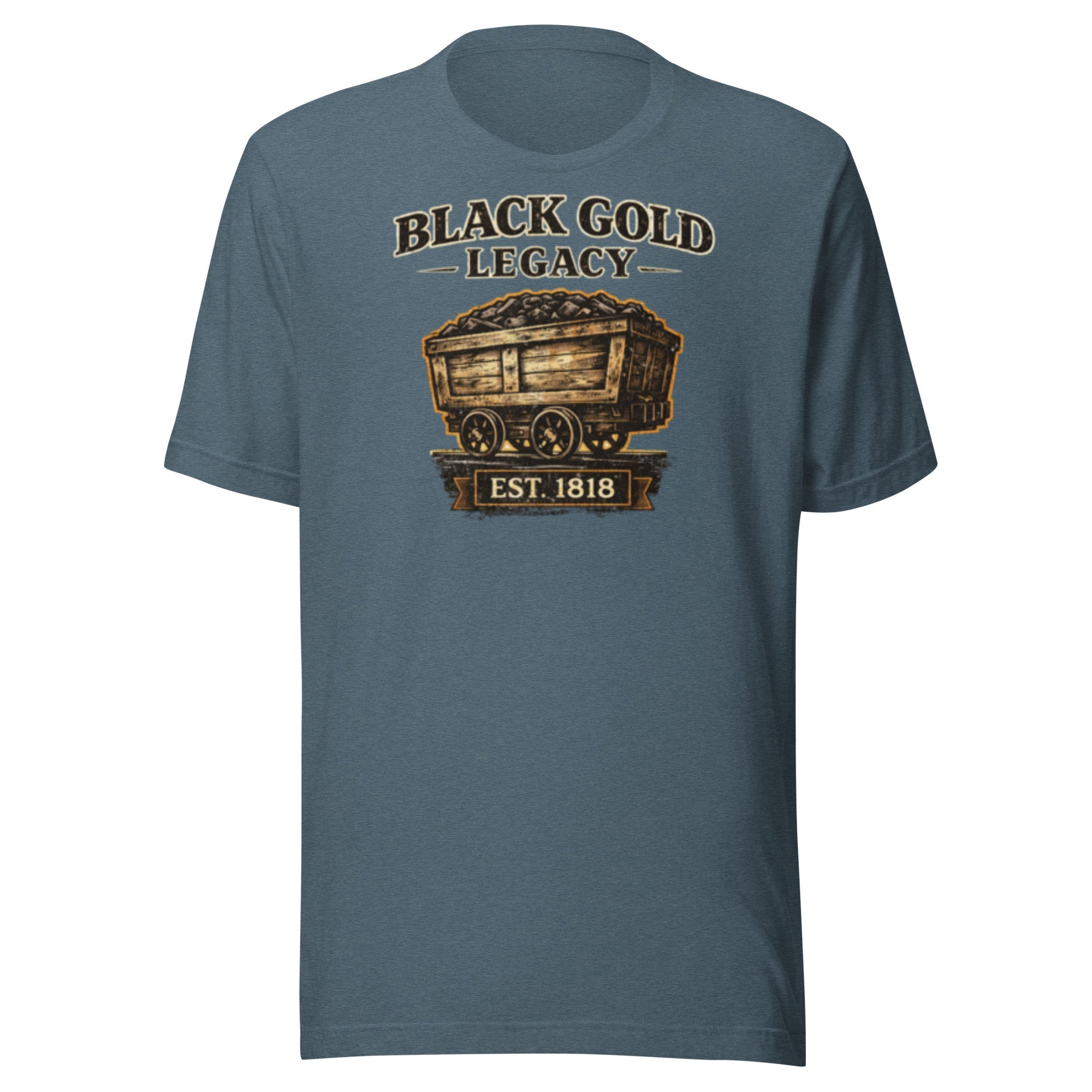 Kentucky Black Gold Heritage T-Shirt | Vintage Coal Cart Design | Classic - Bluegrass Elite Apparel LLC
