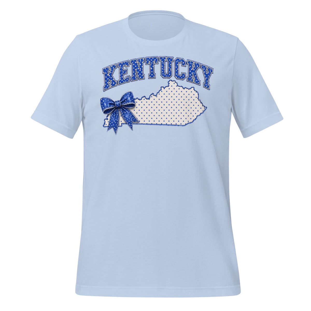 Kentucky Blue Dot Bow Classic Tee - Bluegrass Elite Apparel LLC