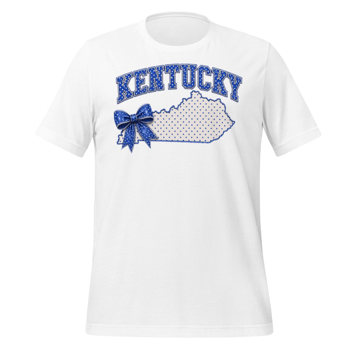 Kentucky Blue Dot Bow Classic Tee - Bluegrass Elite Apparel LLC