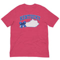 Kentucky Blue Dot Bow Tee | State Pride Script Design | Classic - Bluegrass Elite Apparel LLC