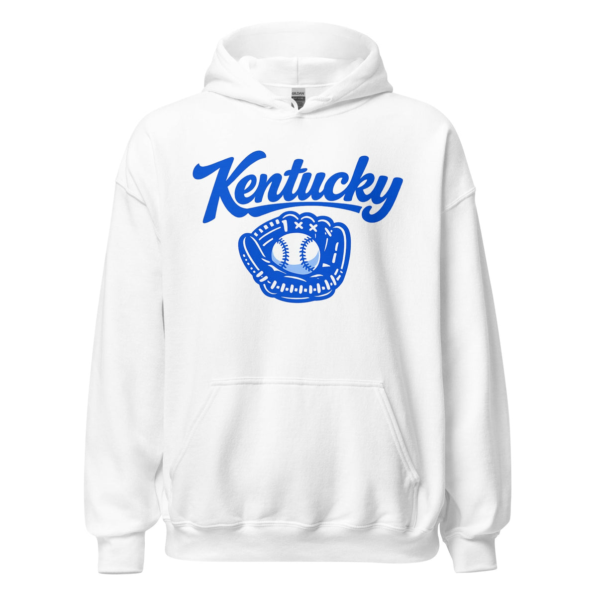Kentucky Blue Hoodie | Baseball Glove Graphic | Classic Fleece Pullover - Bluegrass Elite Apparel LLC
