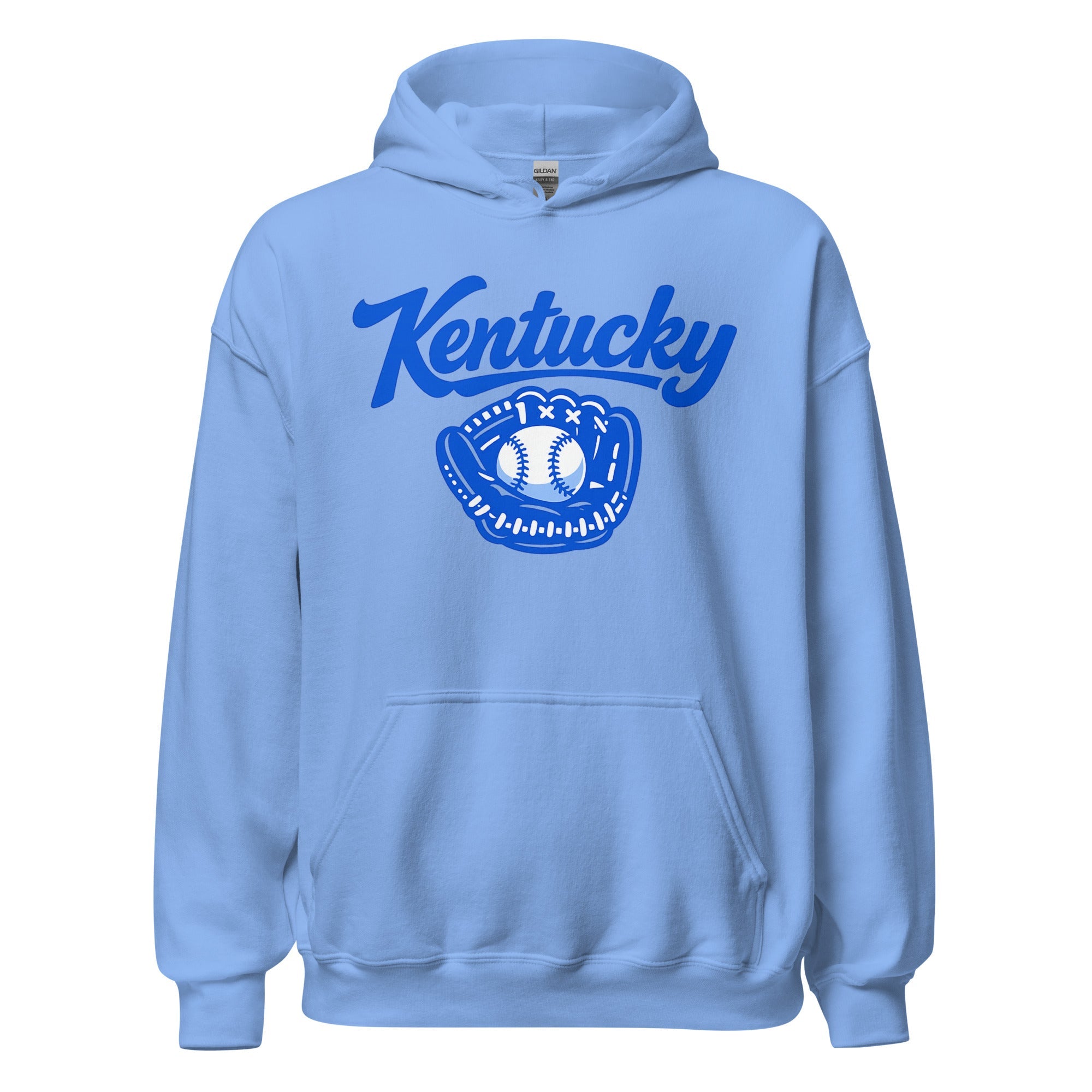 Kentucky Blue Hoodie | Baseball Glove Graphic | Classic Fleece Pullover - Bluegrass Elite Apparel LLC